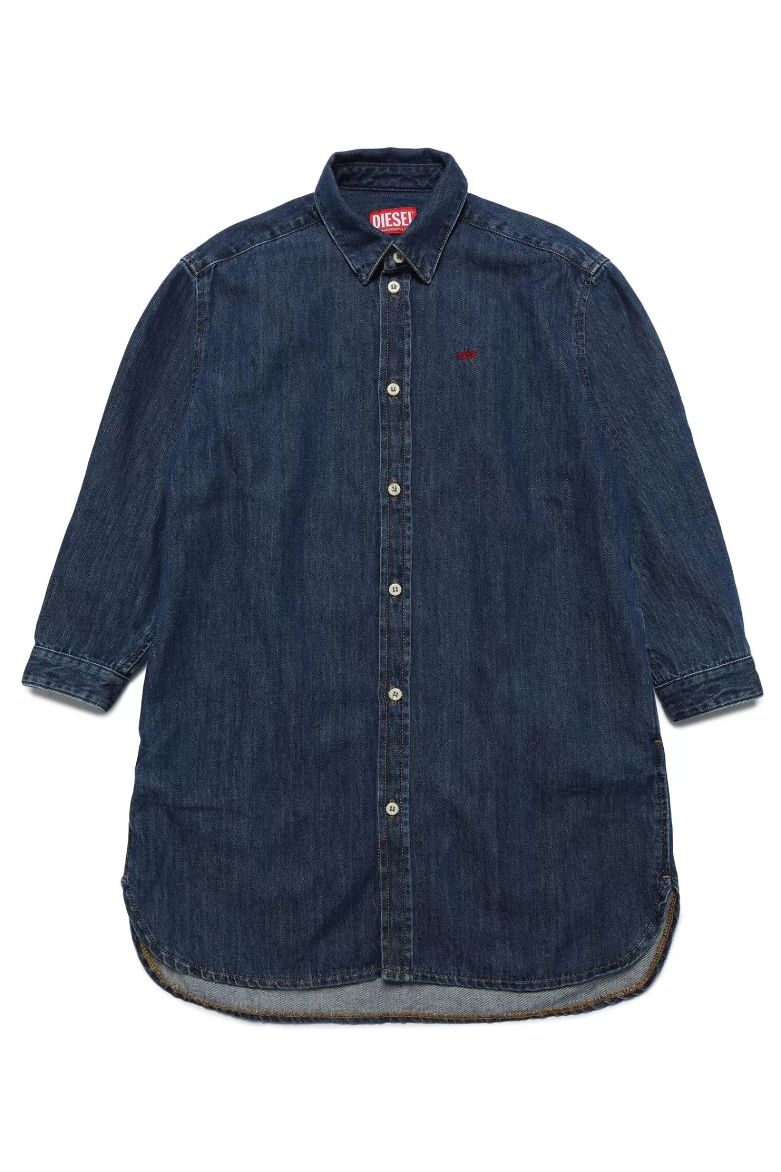 Vestiti<DIESEL Abito Camicia In Light Denim Blu Blu Denim