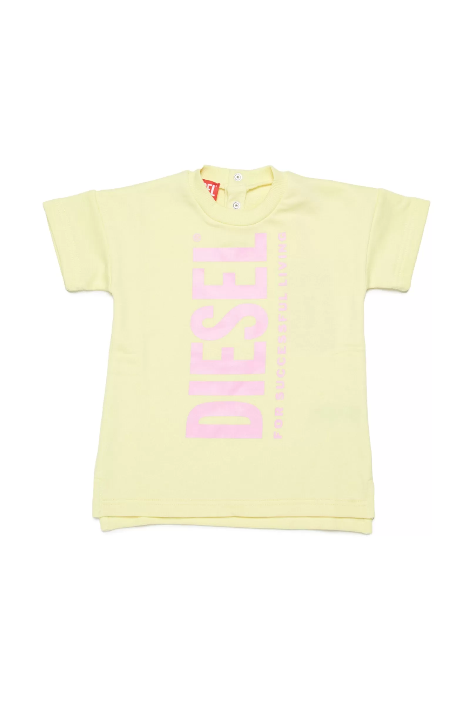 Vestiti<DIESEL Abito Giallo In Cotone Con Logo Extra-Large Limonata