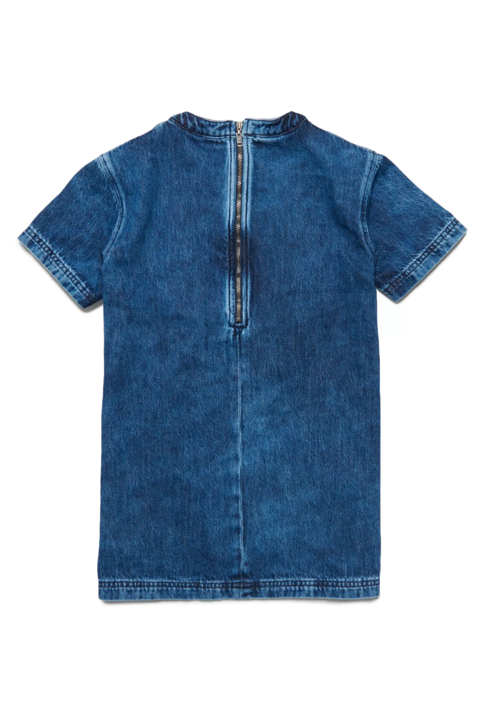 Vestiti<DIESEL Abito In Denim Con Logo Extra-Large In Rilievo Blu Denim