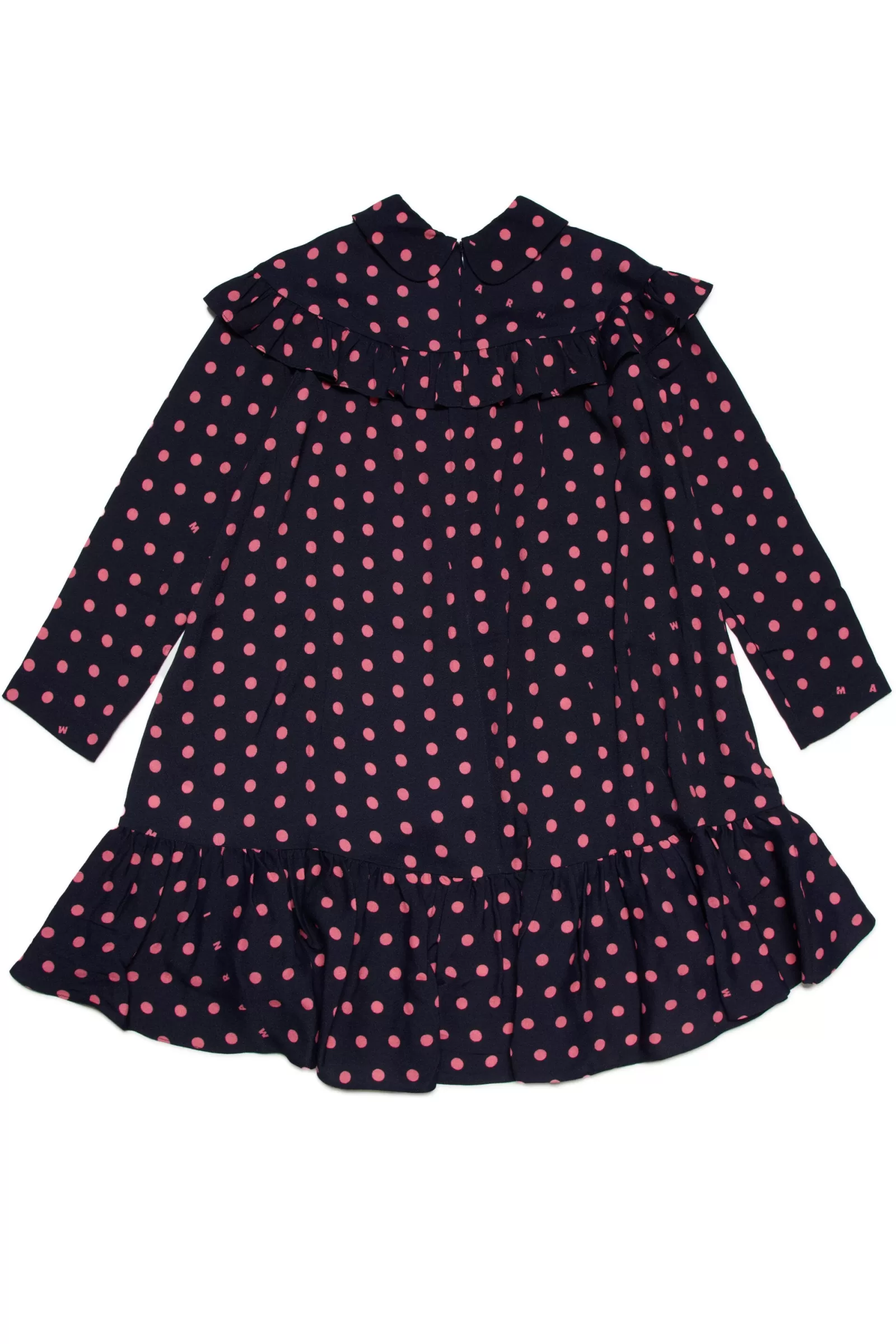 Vestiti<MARNI Abito In Viscosa A Motivo Allover Dots Blu Navy