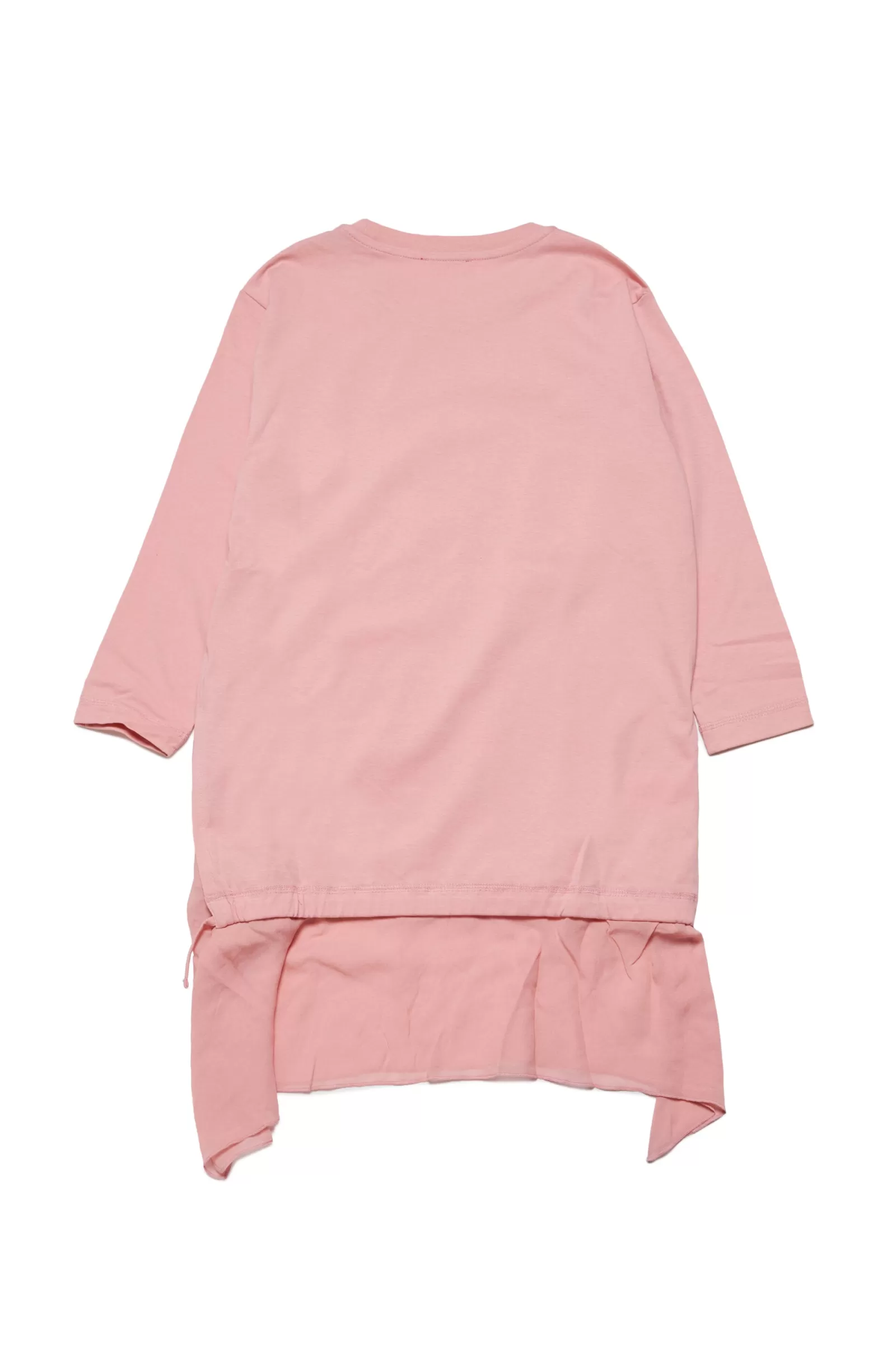 Vestiti<DIESEL Abito Maglia In Jersey Con Chiffon In Viscosa Rosa Caramella