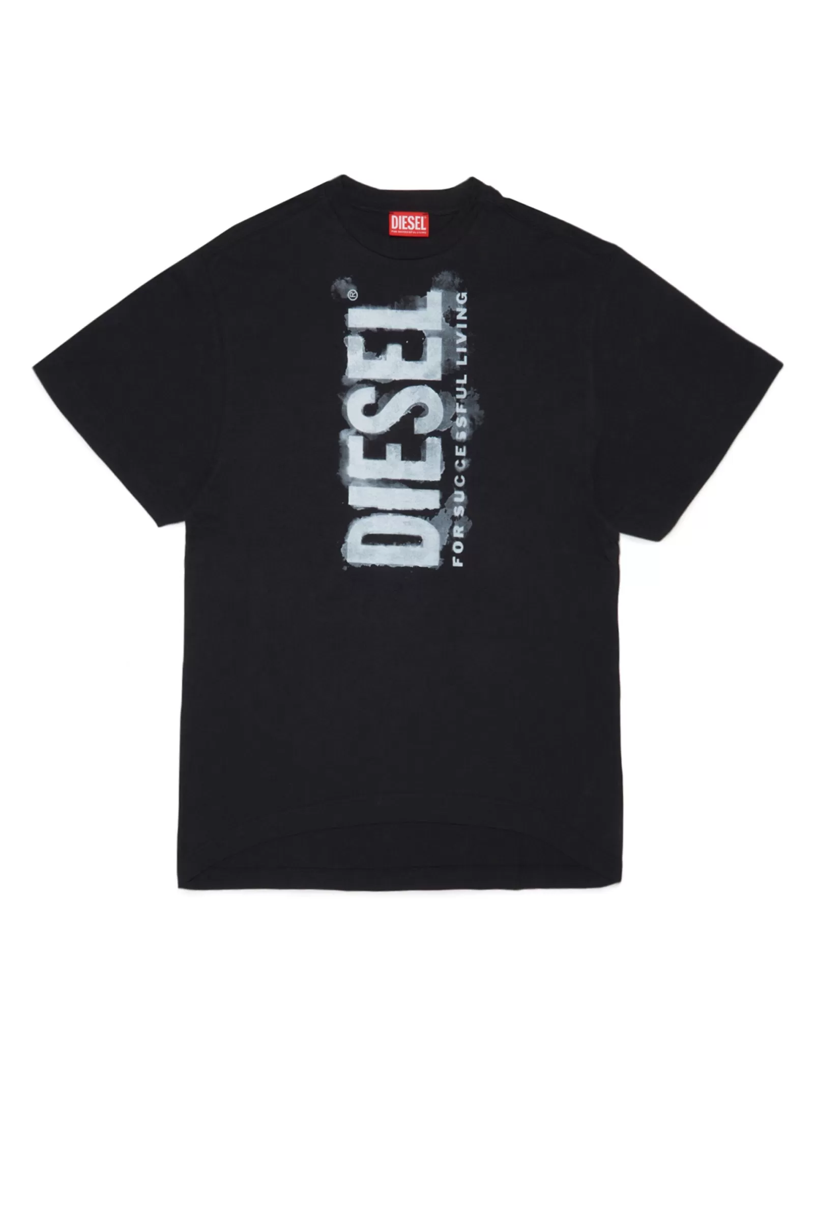 Vestiti<DIESEL Abito Maxi T-Shirt Con Logo Effetto Acquerello Nero