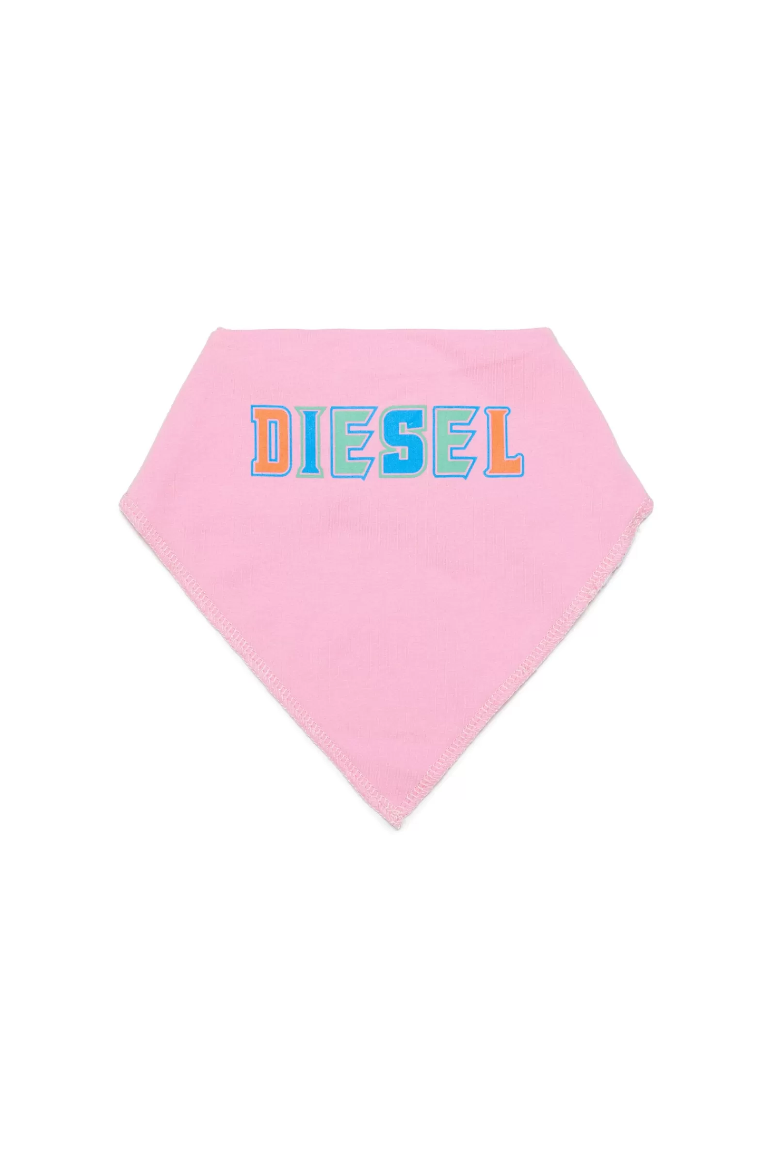 Accessori<DIESEL Bavaglino In Jersey Con Logo Rosa Pastello