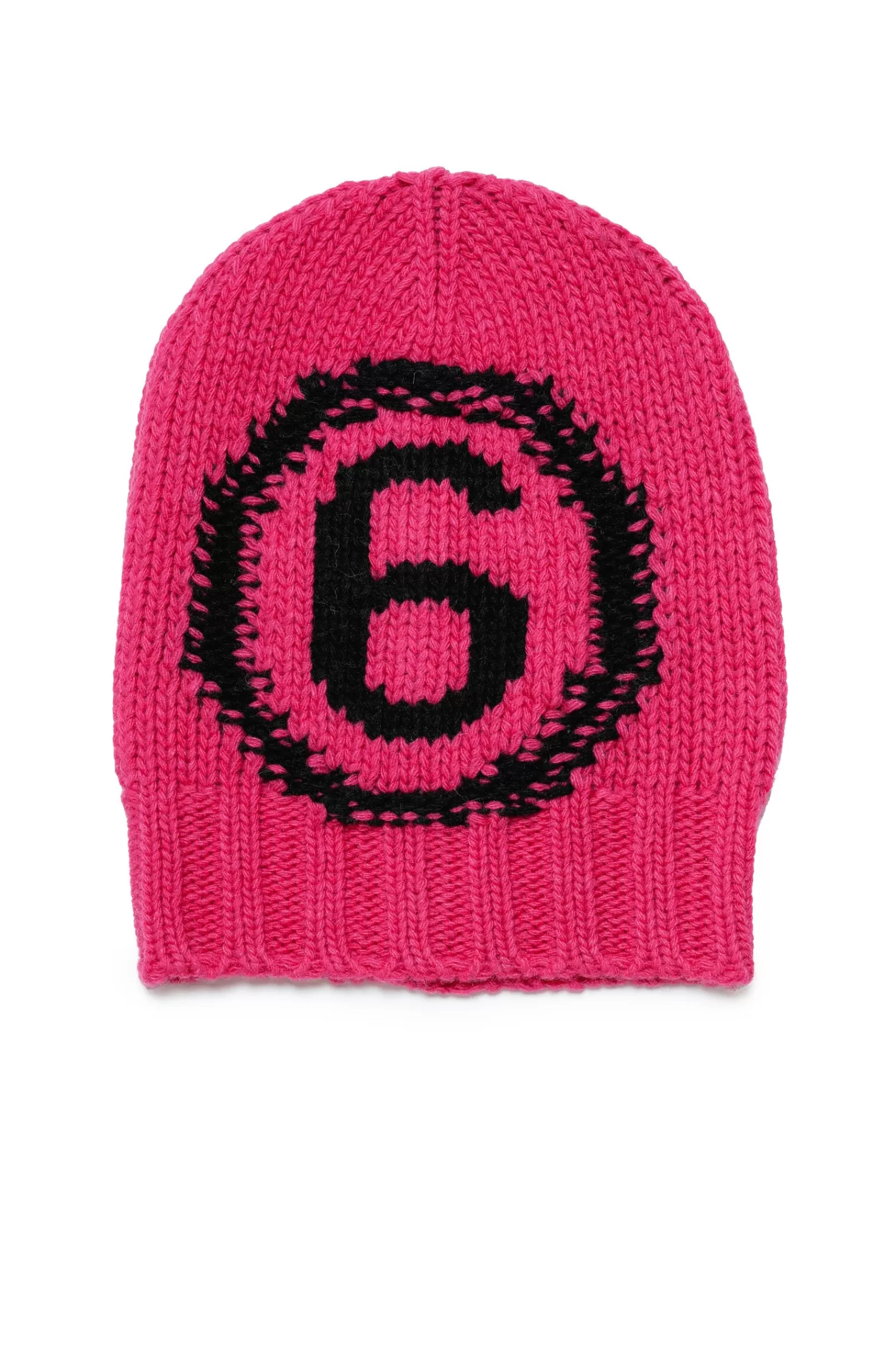 Berretti E Cappelli<MM6 MAISON MARGIELA Berretto Beanie In Misto Lana Con Logo Rosa Extra