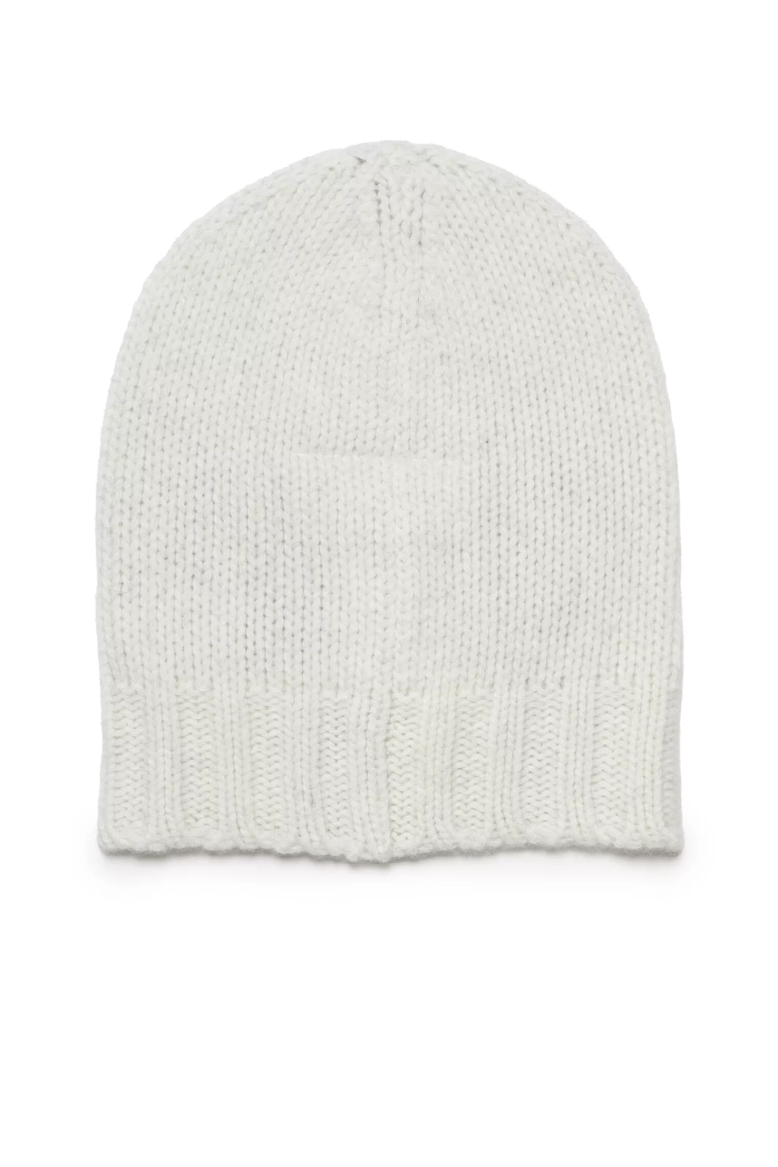 Berretti E Cappelli<MM6 MAISON MARGIELA Berretto Beanie In Misto Lana Con Logo Bianco Sporco