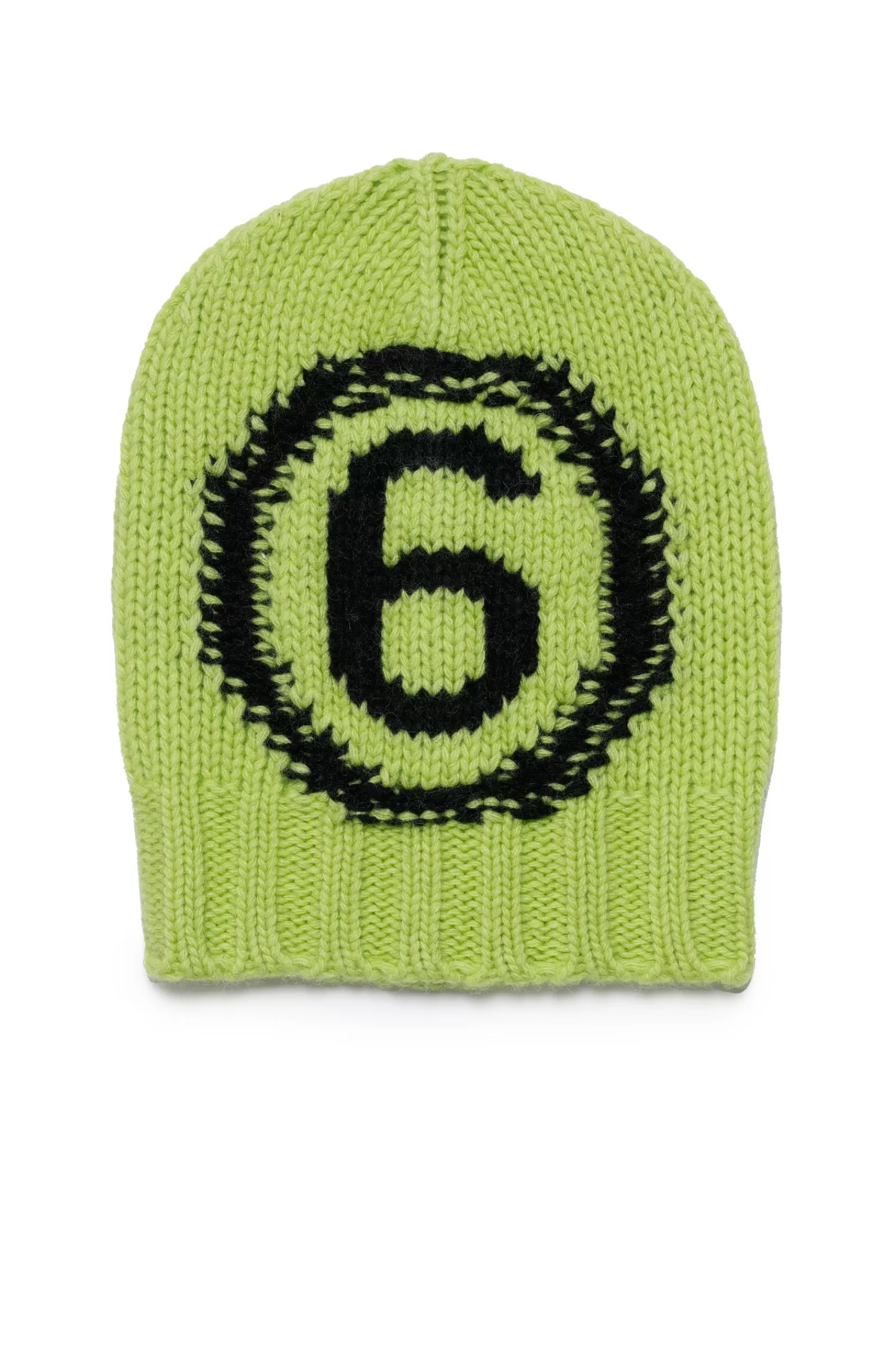 Berretti E Cappelli<MM6 MAISON MARGIELA Berretto Beanie In Misto Lana Con Logo Verde Slime