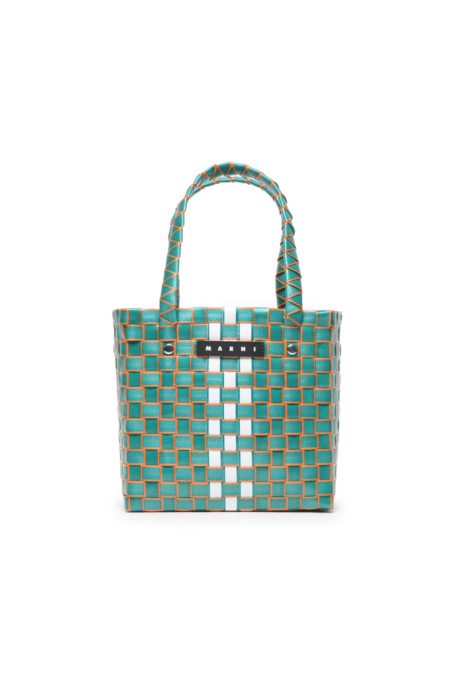 Borse E Zaini<MARNI Borsa Ad Intreccio Box Basket Verde Grasso