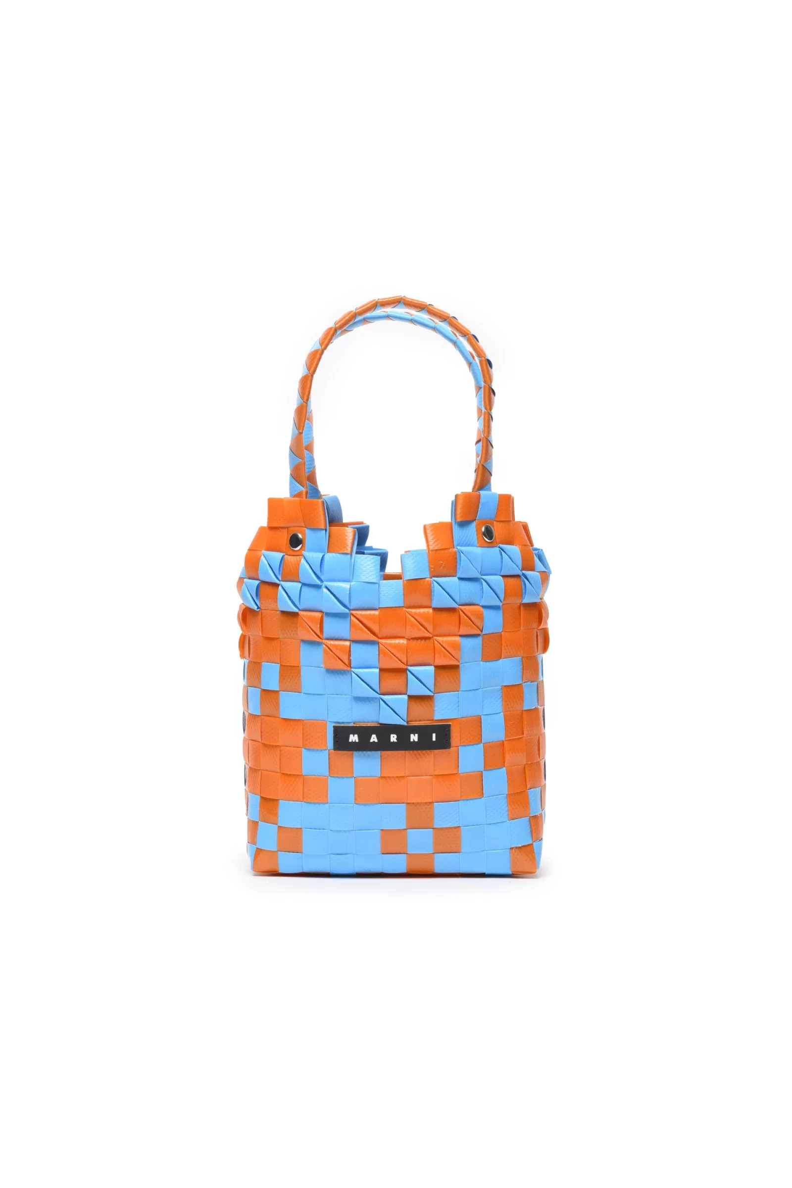 Borse E Zaini<MARNI Borsa Ad Intreccio Diamond Basket Arancione Tigre