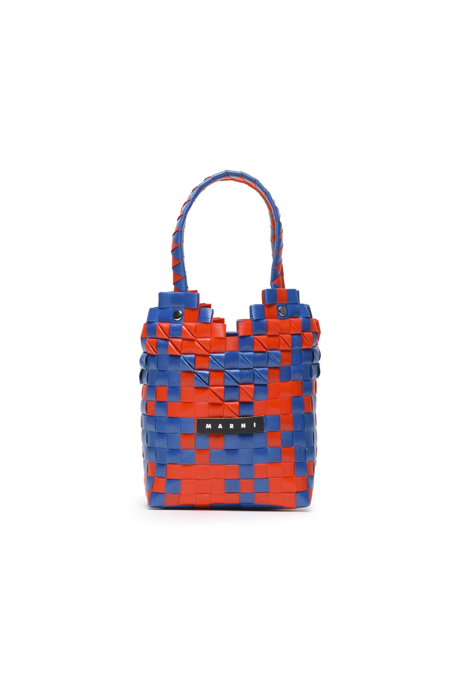 Borse E Zaini<MARNI Borsa Ad Intreccio Diamond Basket Rosso Fuoco