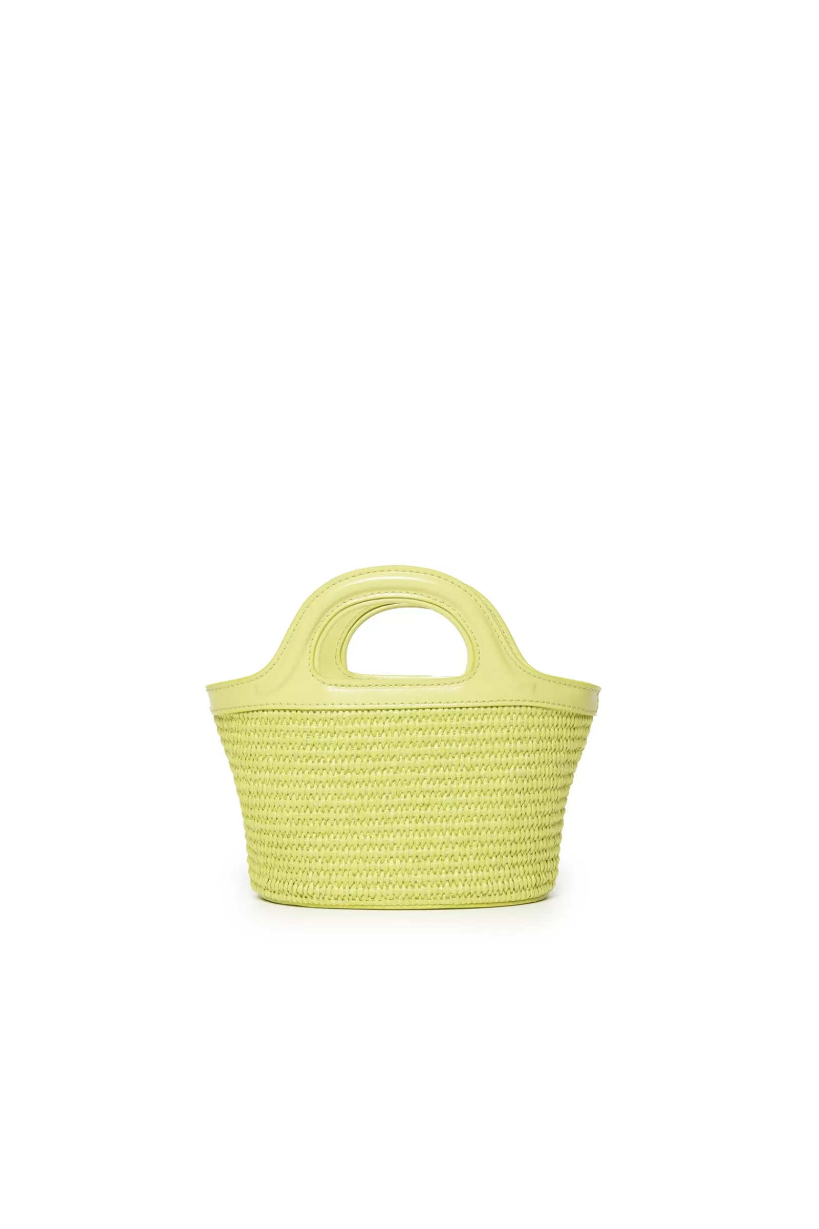 Borse E Zaini<MARNI Borsa Tropicalia In Pelle Giallo E Rafia Lime