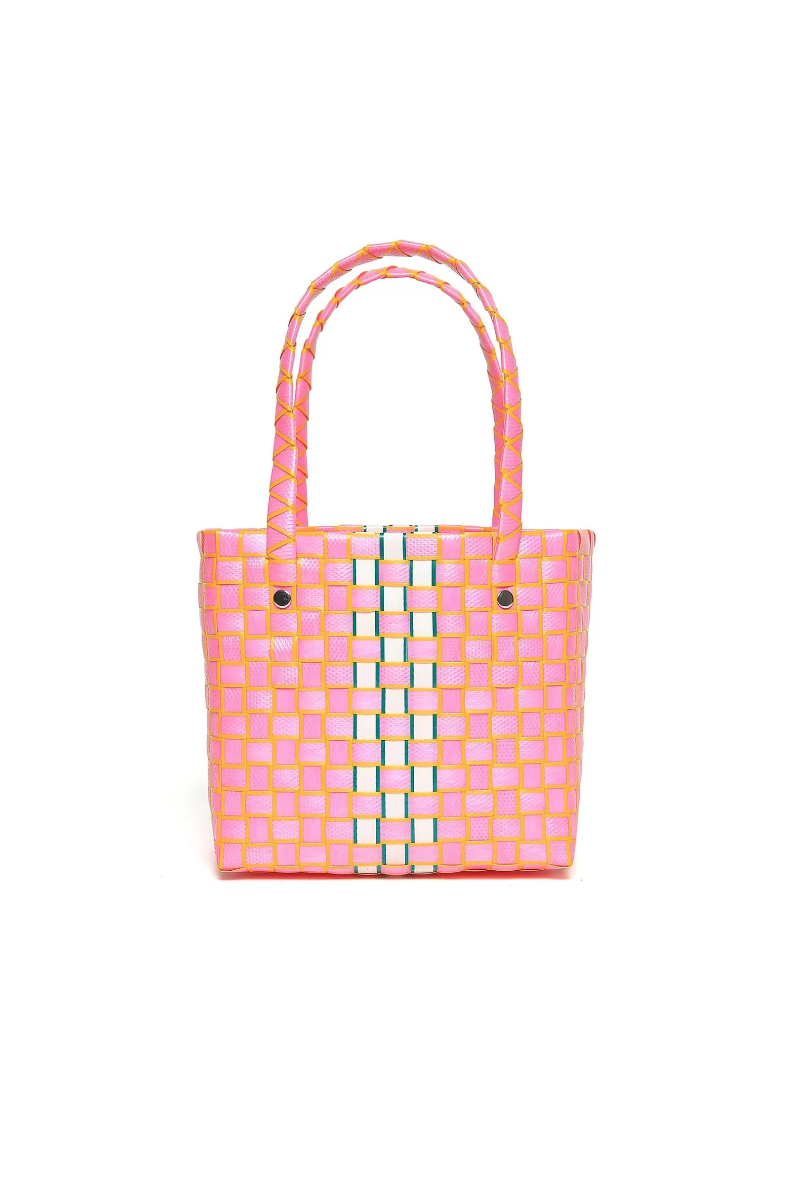 Borse E Zaini<MARNI Box Basket Bag Rosa Con Logo Rosa Begonia