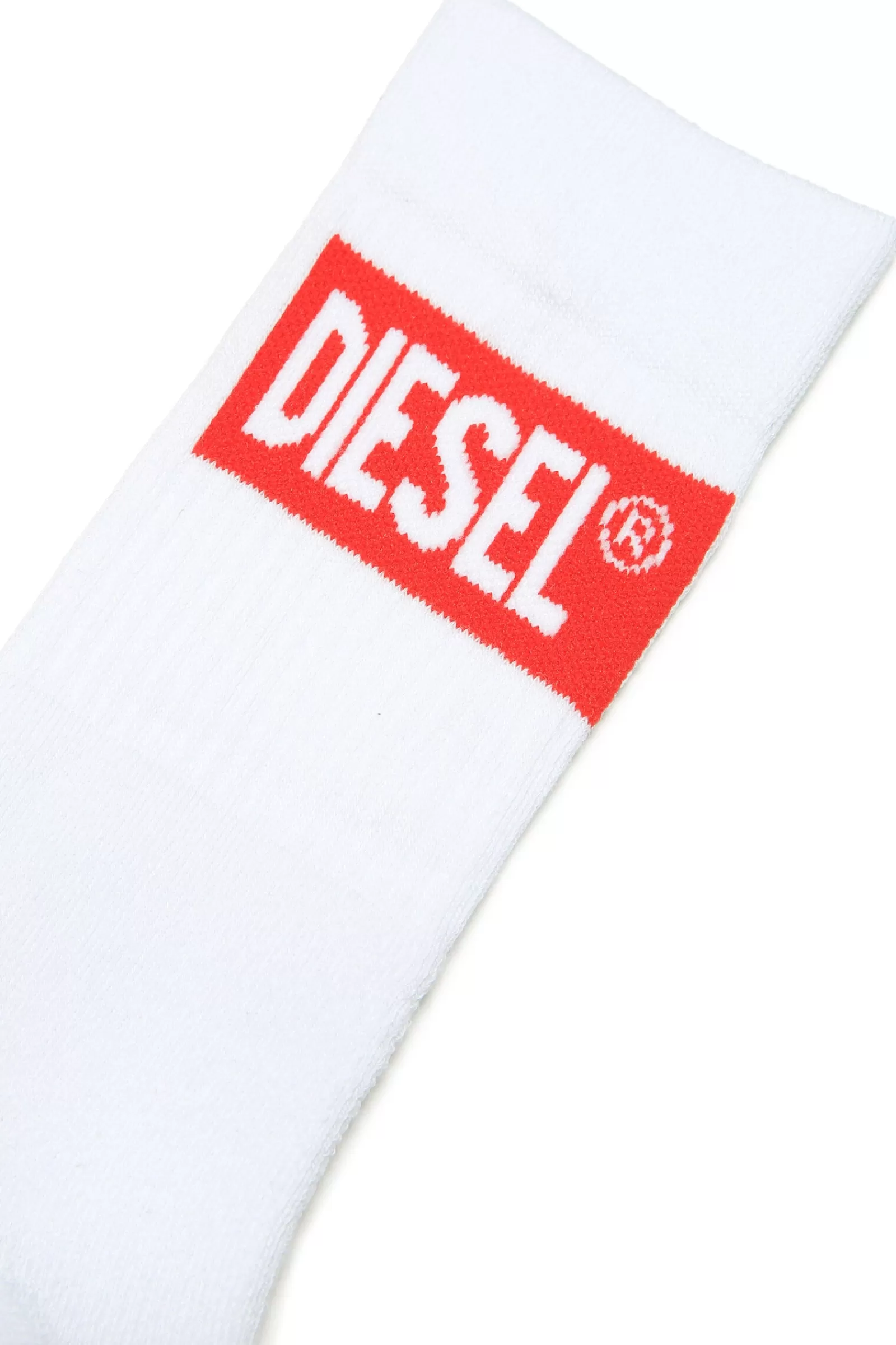 Accessori<DIESEL Calzini Bianchi Con Logo Bianco