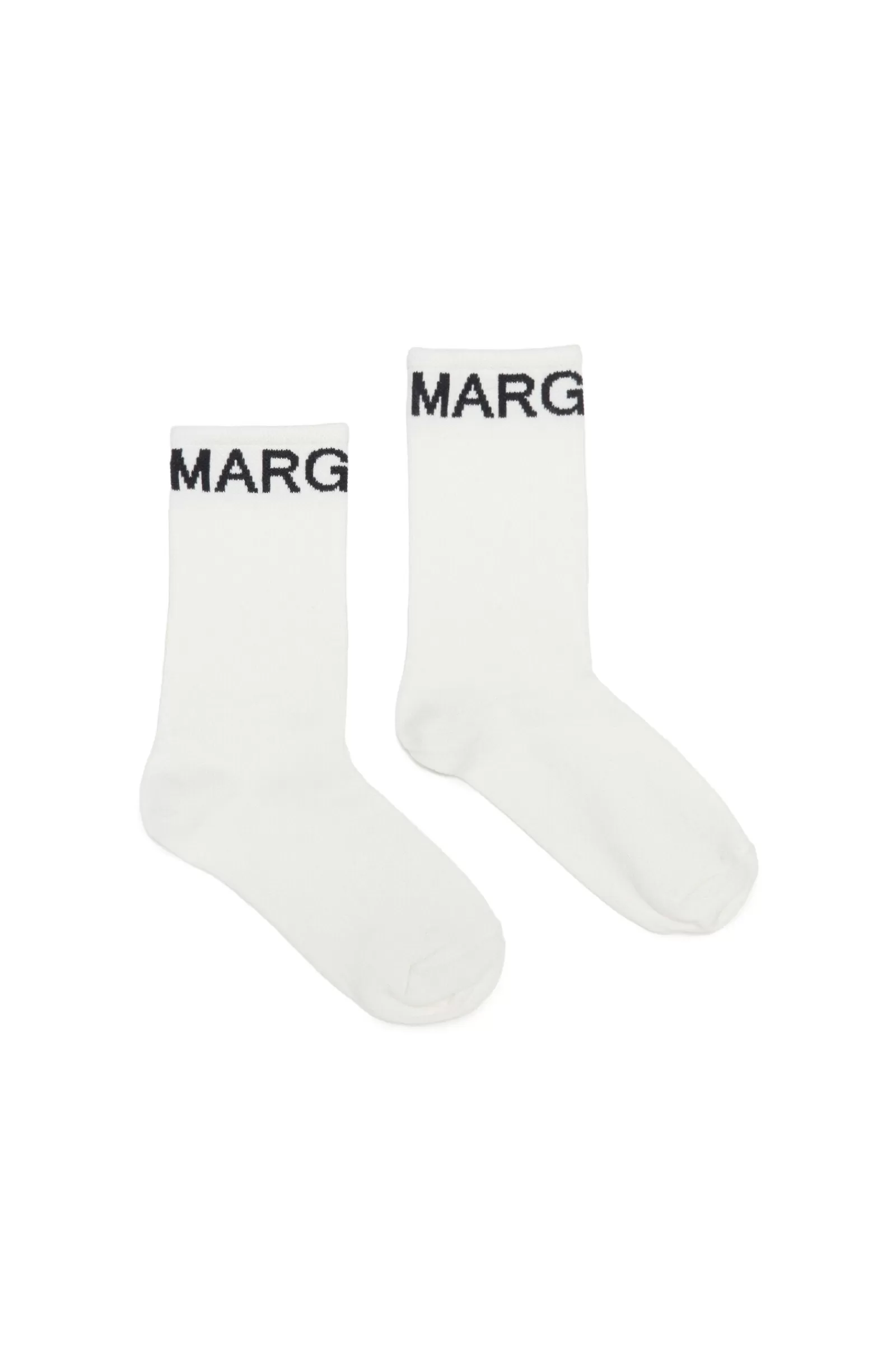 Calzini<MM6 MAISON MARGIELA Calzini Bianchi In Cotone Con Logo Bianco