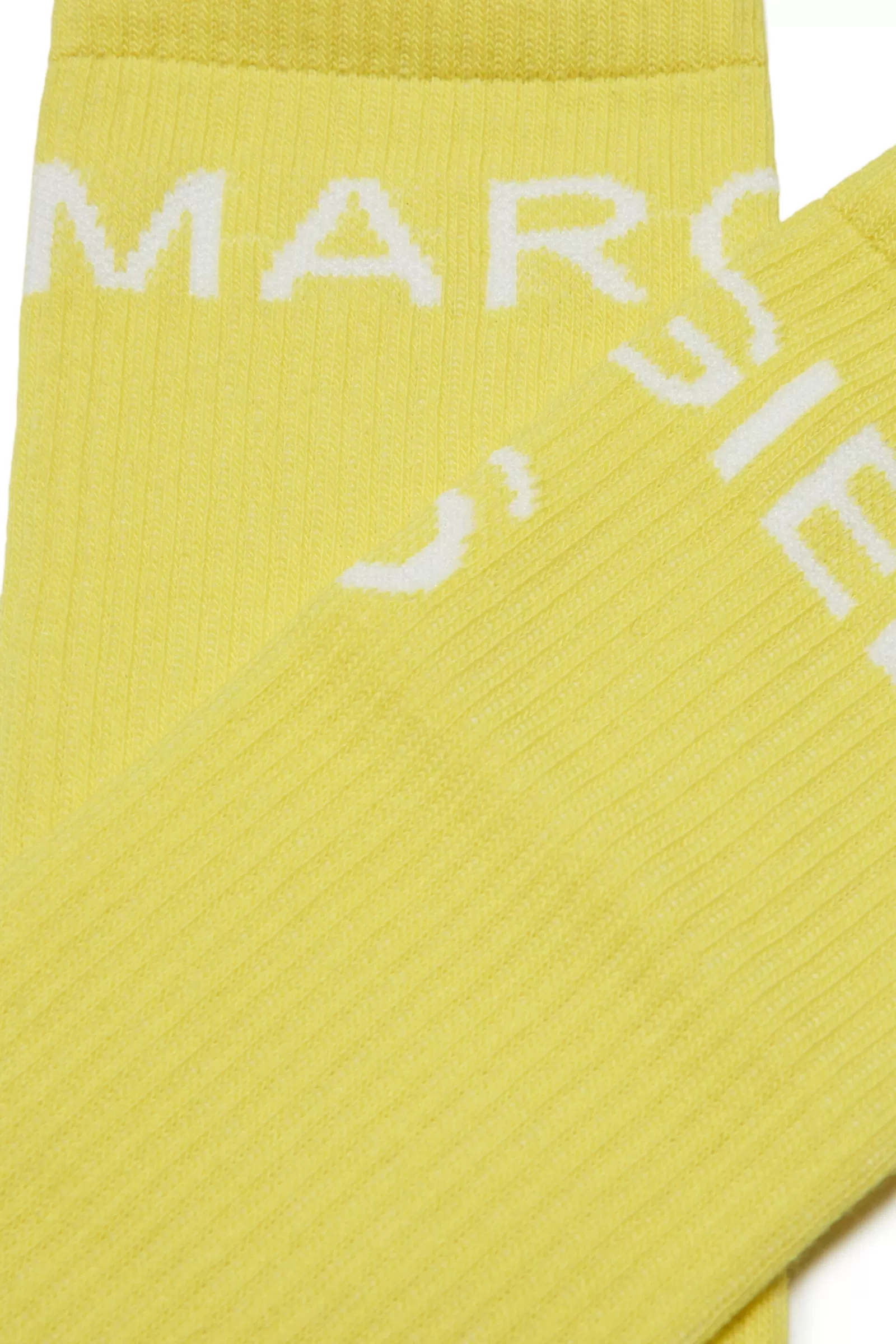 Calzini<MM6 MAISON MARGIELA Calzini Gialli In Cotone Con Logo Giallo Luminoso