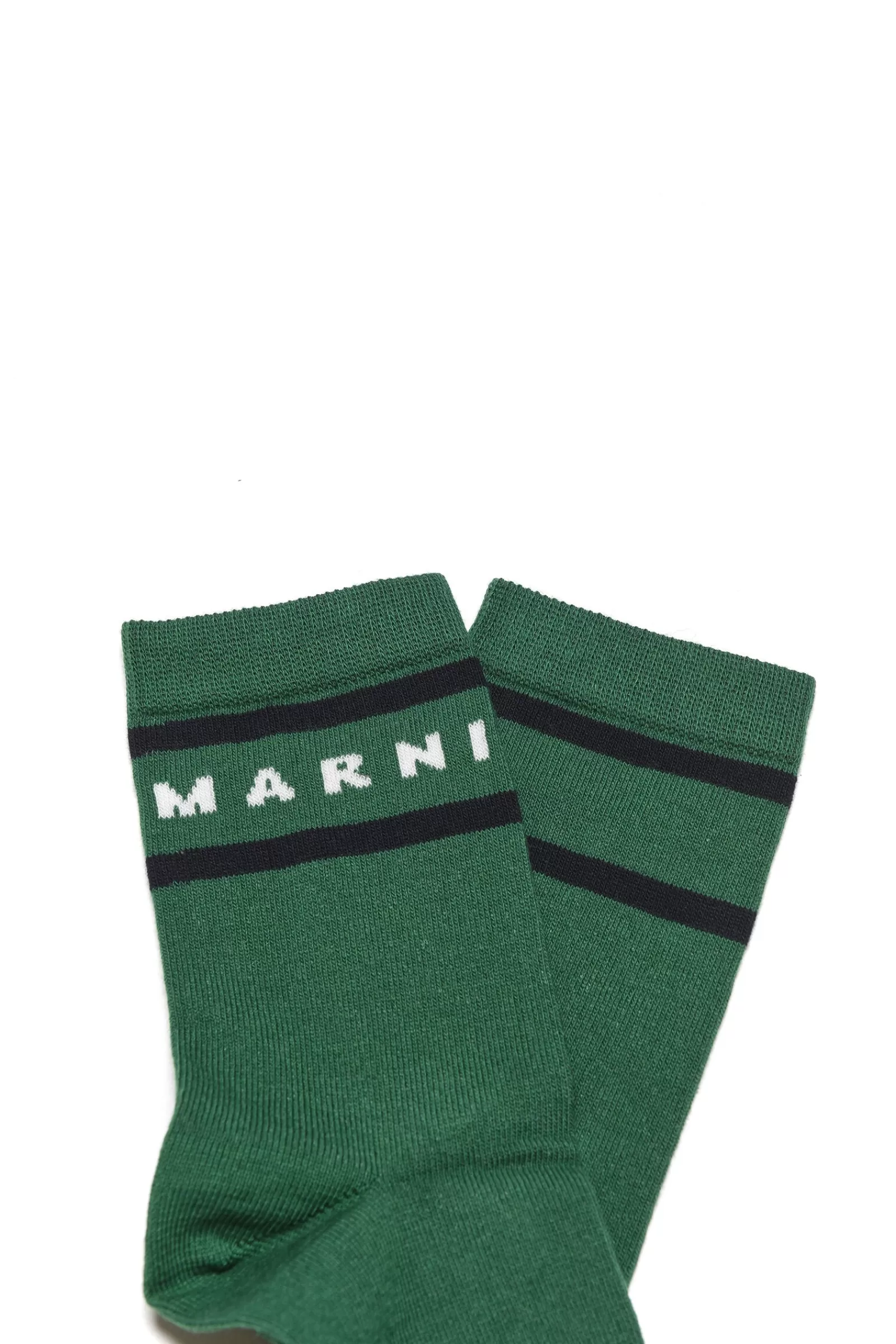 Calzini<MARNI Calzini In Cotone Con Righe Verde Grasso