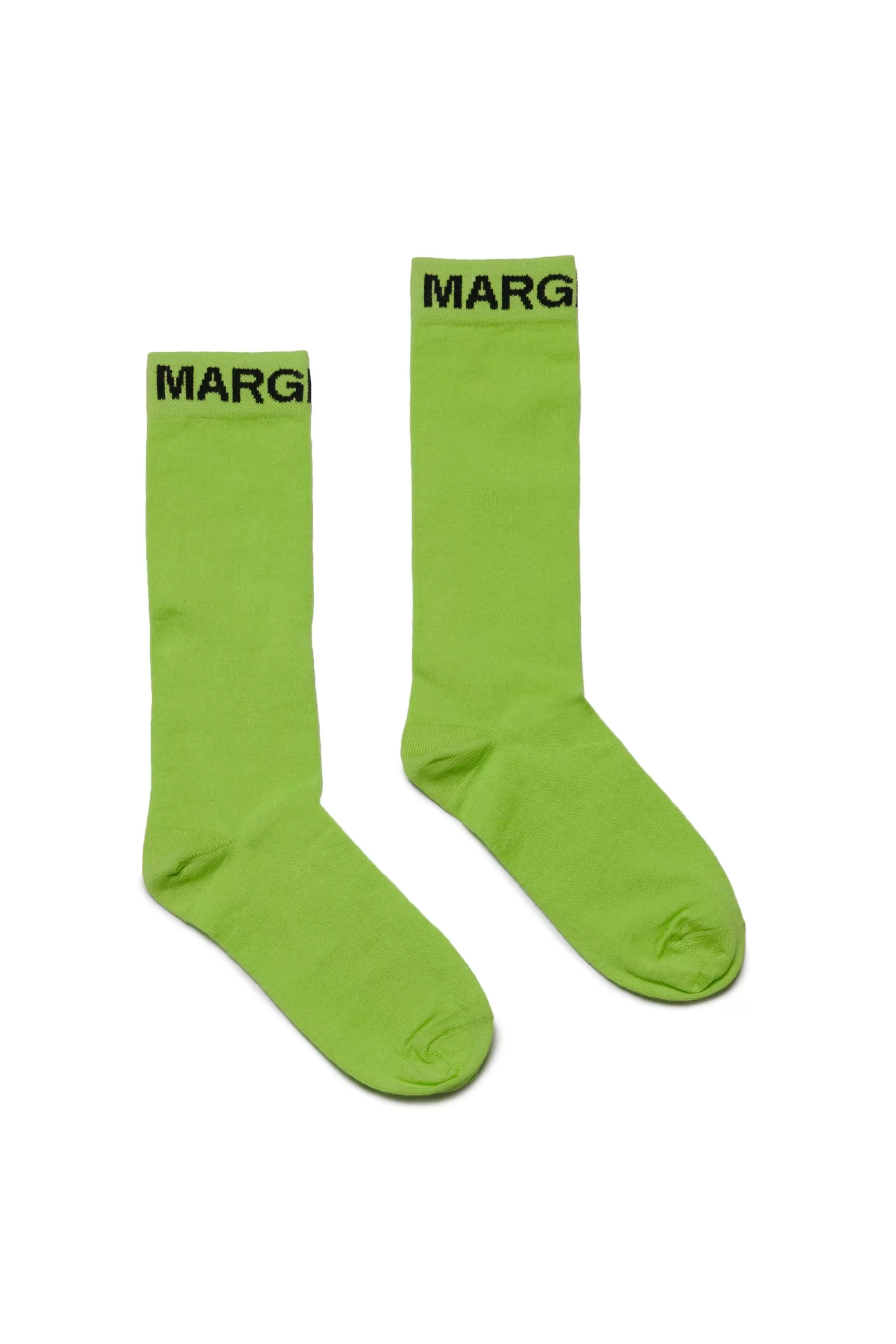 Calzini<MM6 MAISON MARGIELA Calzini In Misto Cotone Con Logo Verde Slime