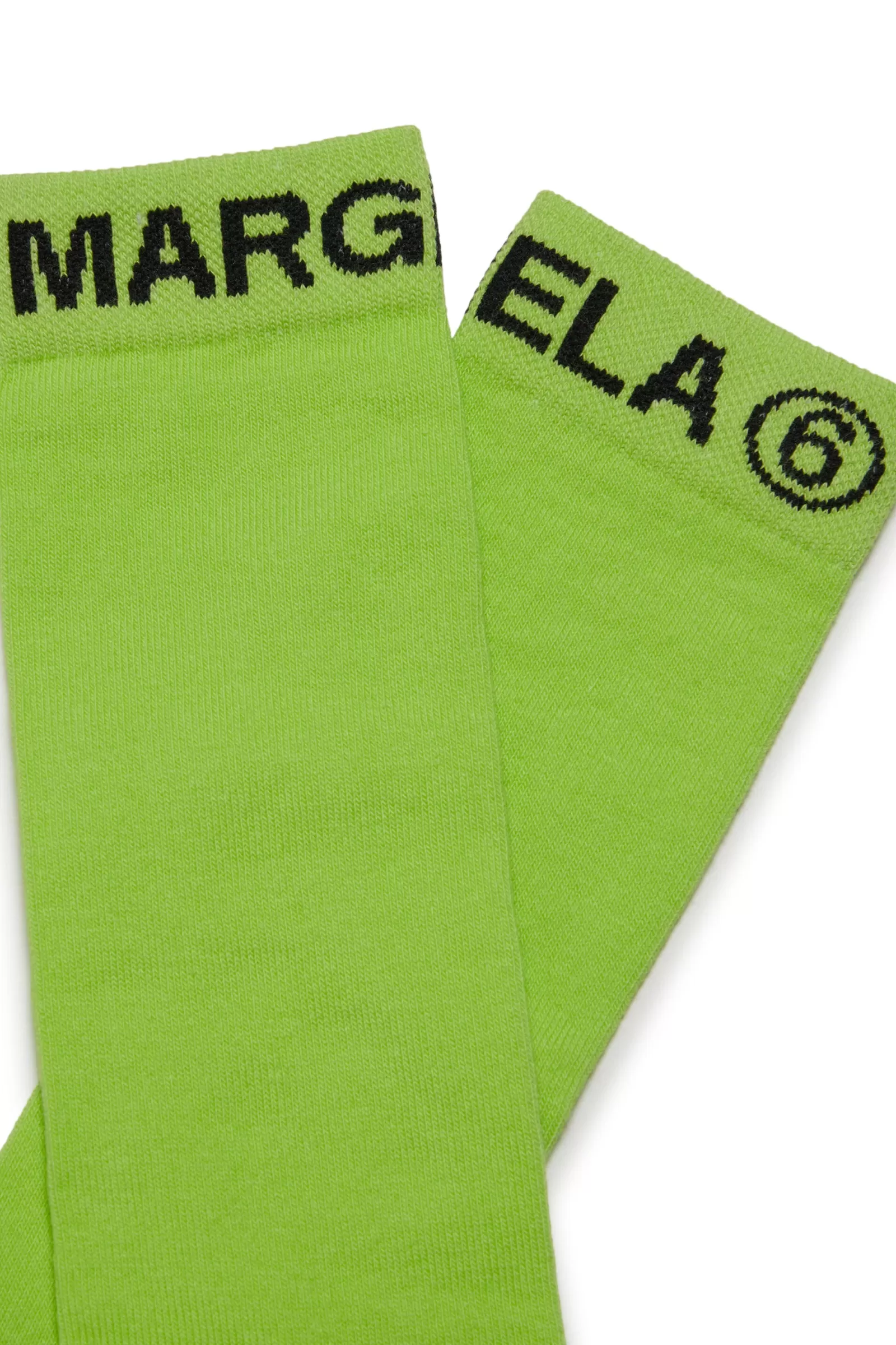 Calzini<MM6 MAISON MARGIELA Calzini In Misto Cotone Con Logo Verde Slime