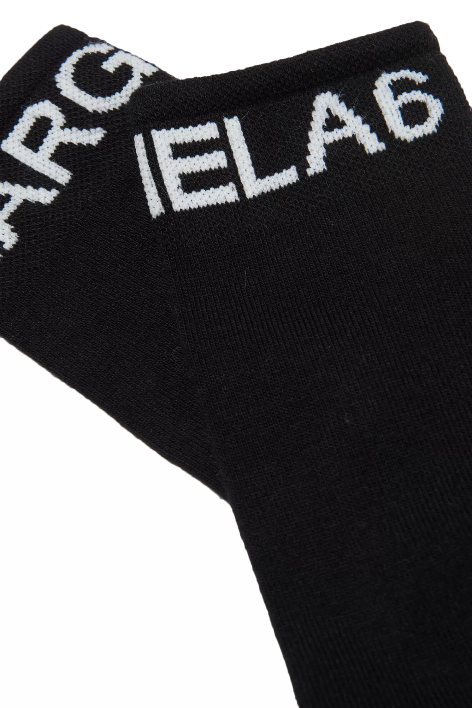 Calzini<MM6 MAISON MARGIELA Calzini Neri In Cotone Con Logo Nero