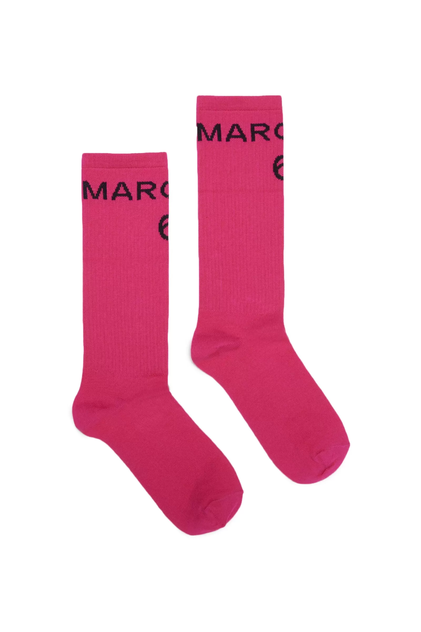 Calzini<MM6 MAISON MARGIELA Calzini Rosa In Cotone Con Logo Rosa Acceso