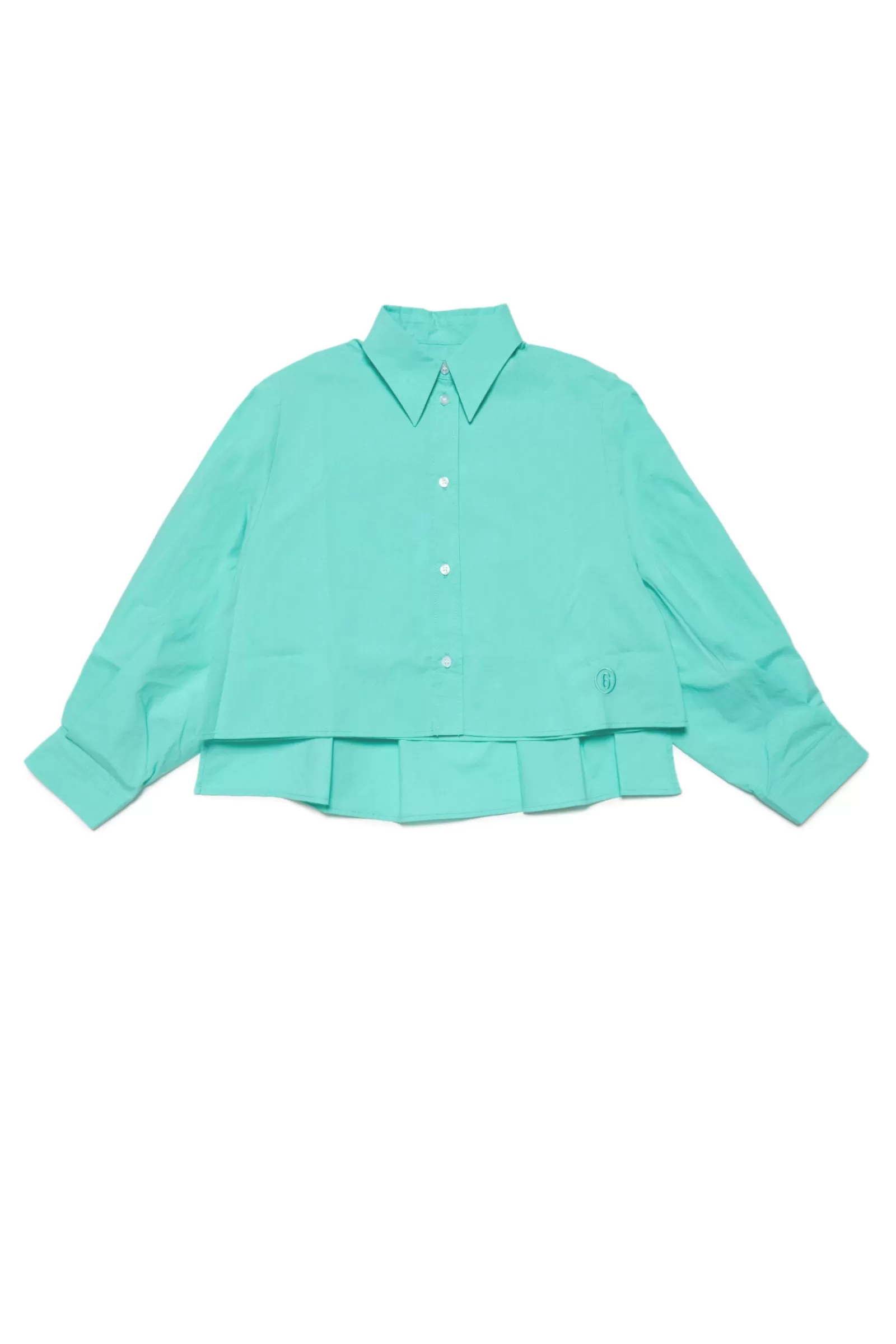 Camicie<MM6 MAISON MARGIELA Camicia Acquamarina Stile Avant-Garde In Popeline Verde Acquamarina