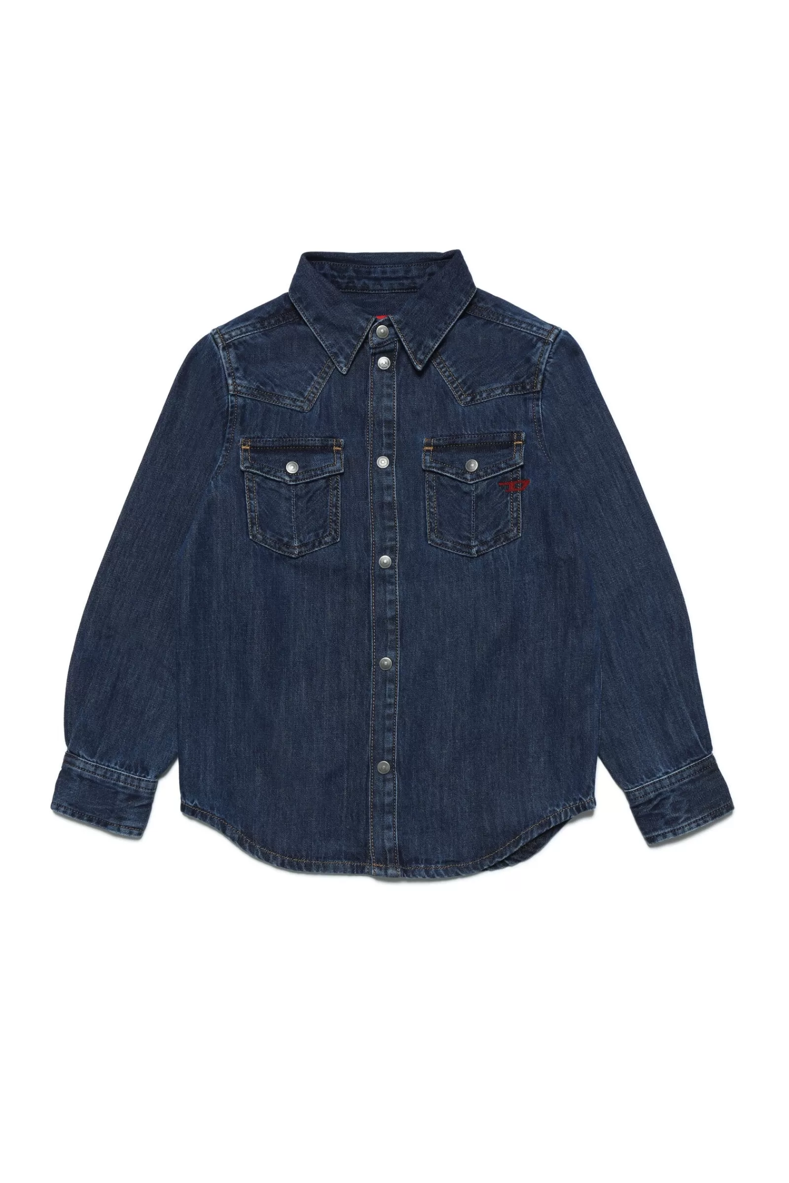 Camicie<DIESEL Camicia In Light Denim Blu Blu Denim