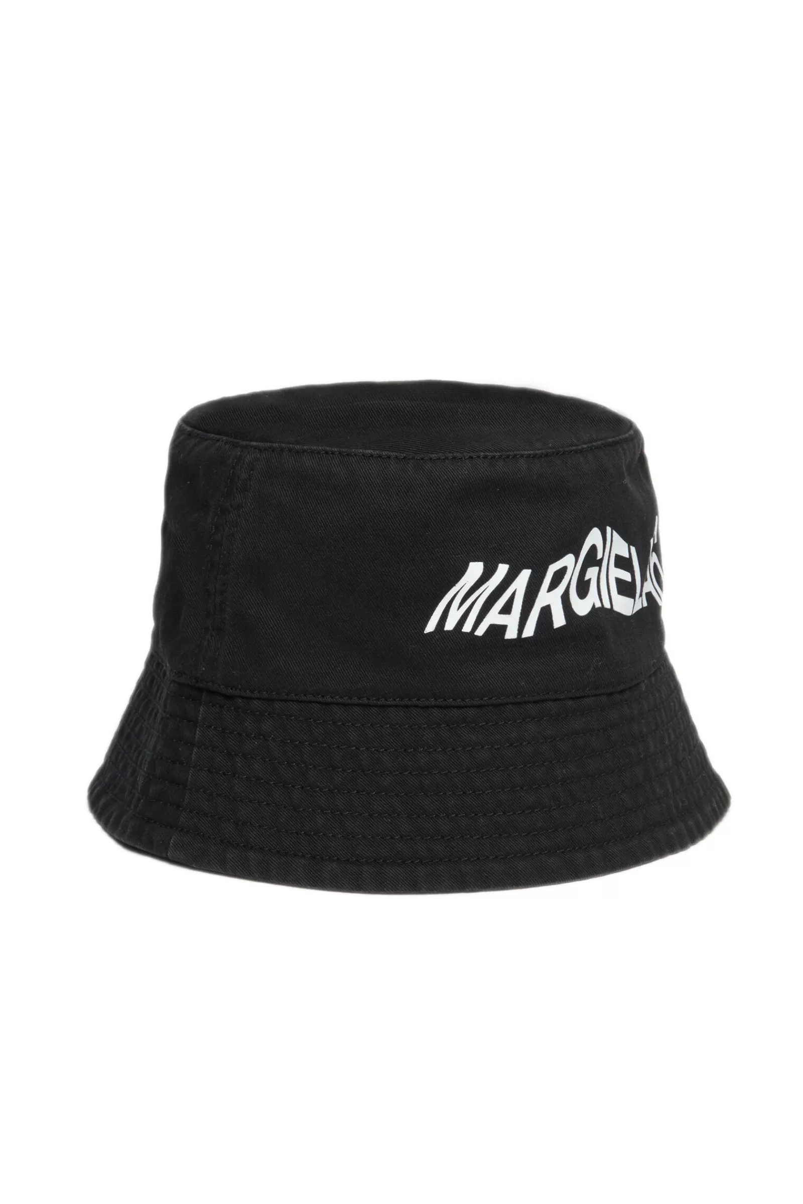 Berretti E Cappelli<MM6 MAISON MARGIELA Cappello Alla Pescatora In Gabardina Con Logo Nero