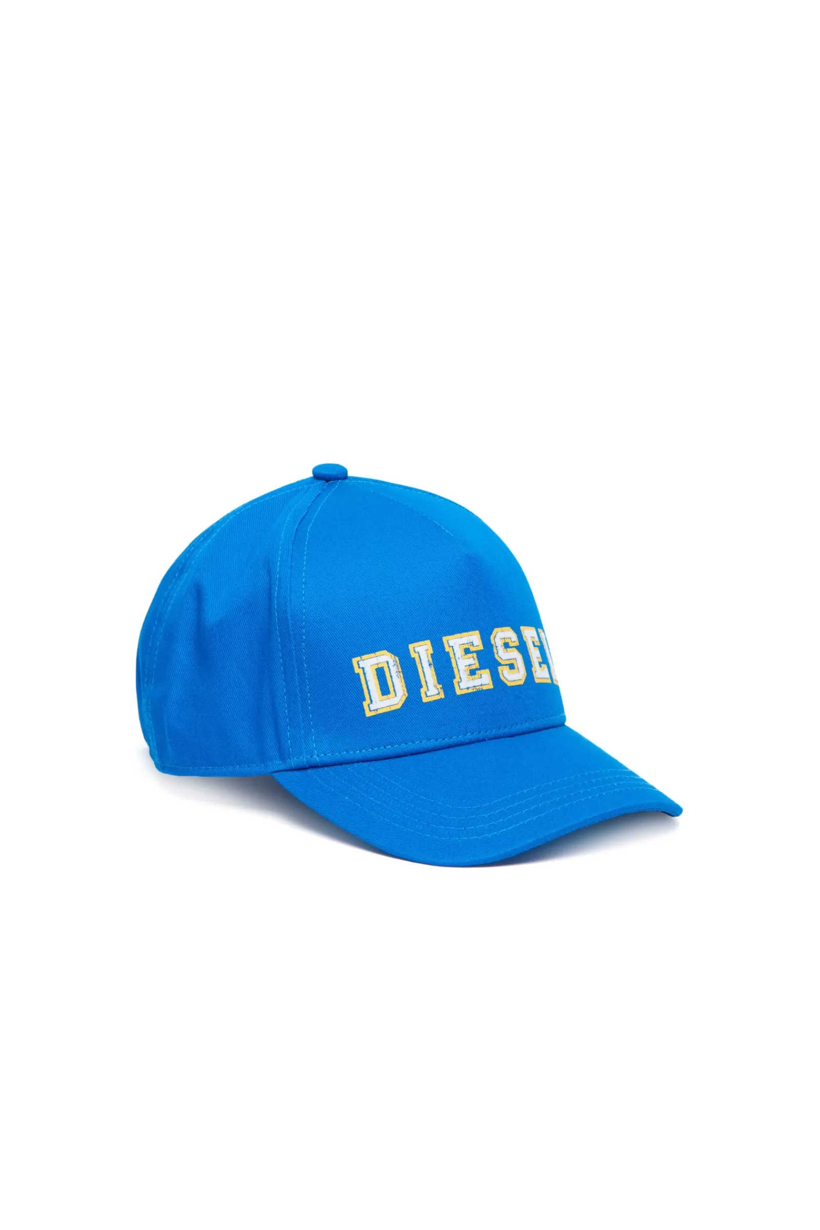 Berretti E Cappelli<DIESEL Cappello Da Baseball Blu In Gabardina Con Logo Blu Principessa