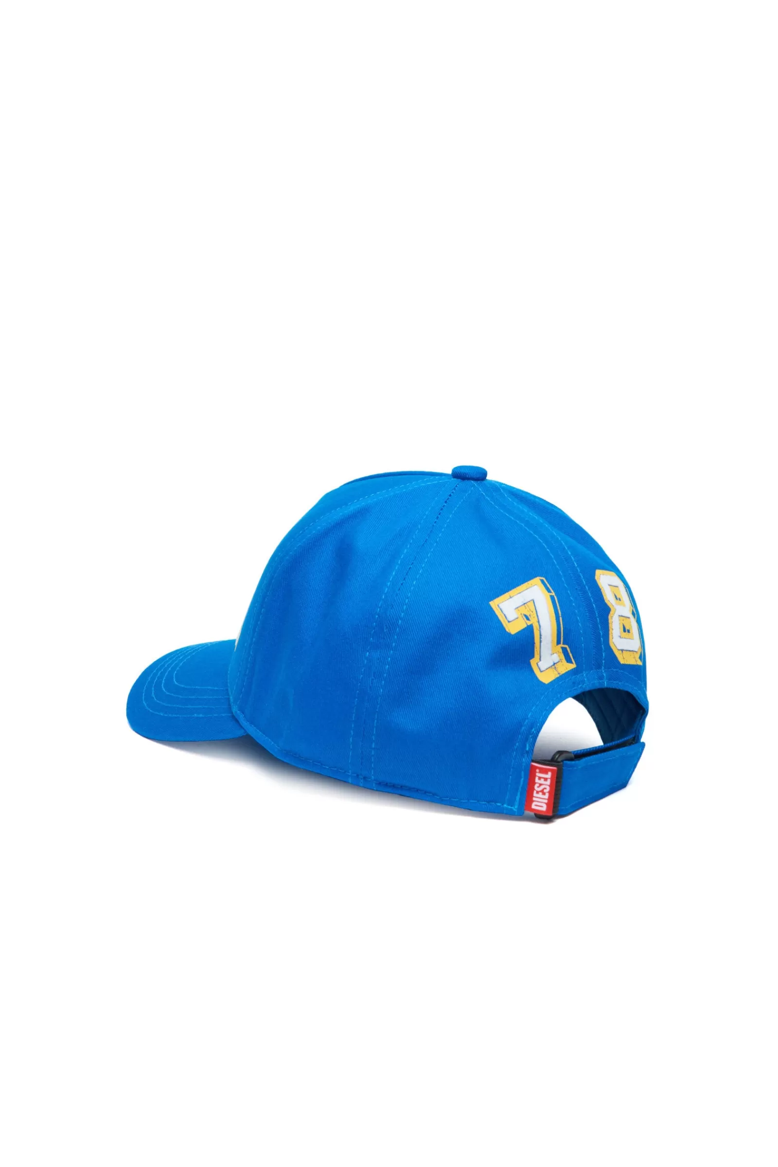 Berretti E Cappelli<DIESEL Cappello Da Baseball Blu In Gabardina Con Logo Blu Principessa