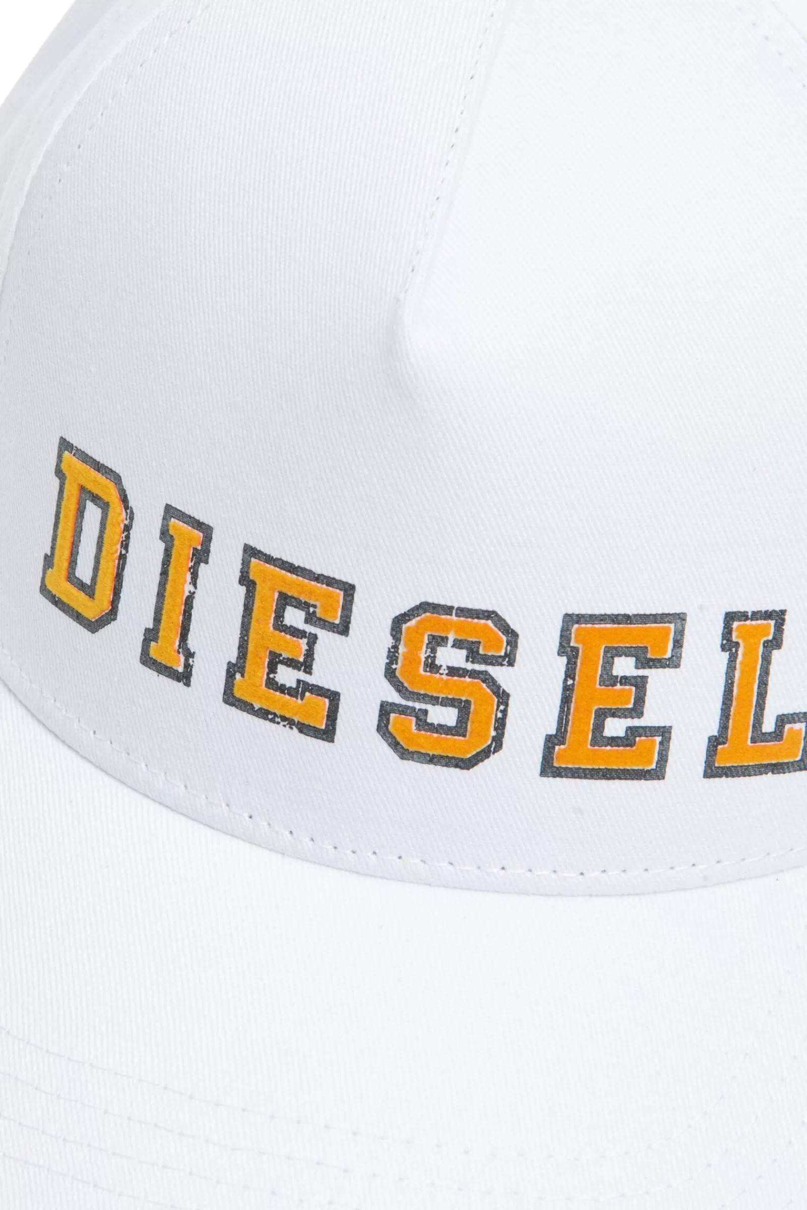 Berretti E Cappelli<DIESEL Cappello Da Baseball In Gabardina Con Logo Bianco