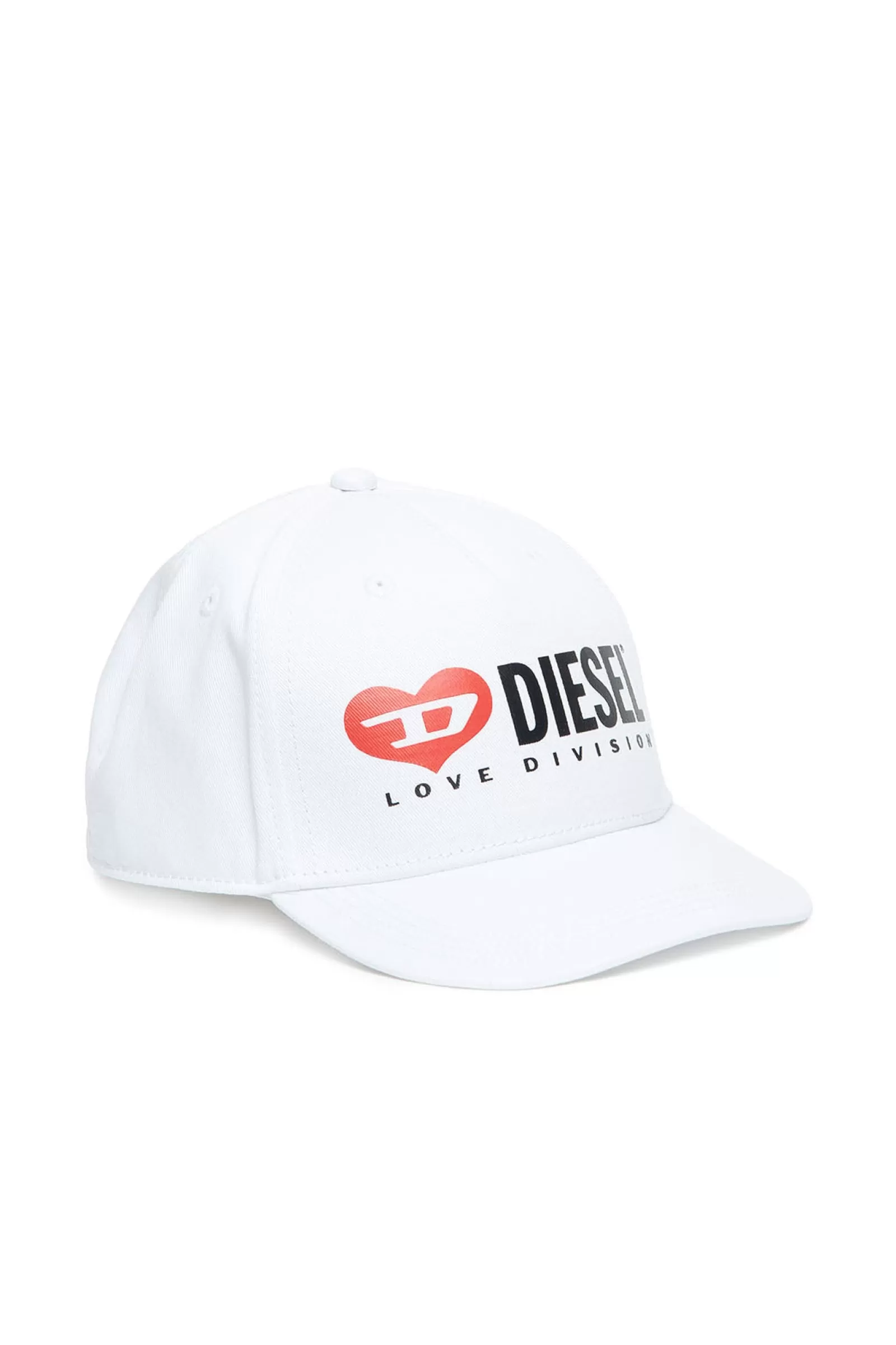 Berretti E Cappelli<DIESEL Cappello Da Baseball In Gabardina Con Logo  Bianco