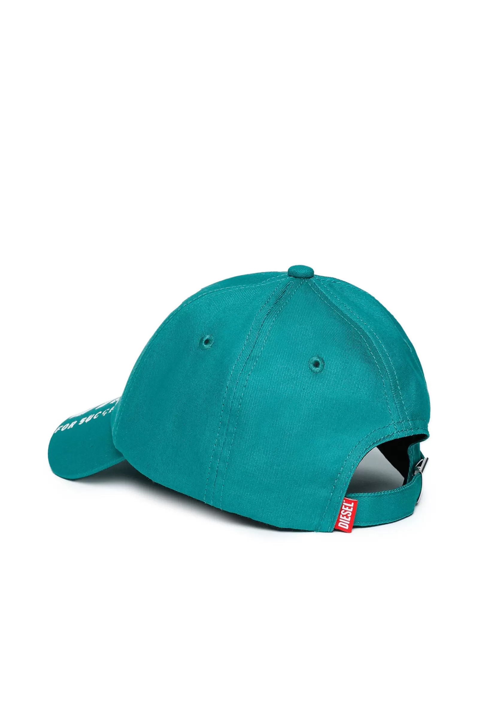 Berretti E Cappelli<DIESEL Cappello Da Baseball In Gabardina Con Logo Effetto Acquarello Verde Bottiglia