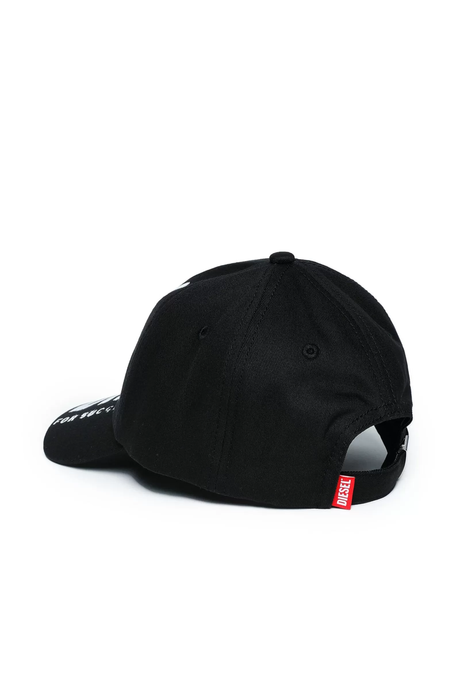 Berretti E Cappelli<DIESEL Cappello Da Baseball In Gabardina Con Logo Effetto Acquarello Nero