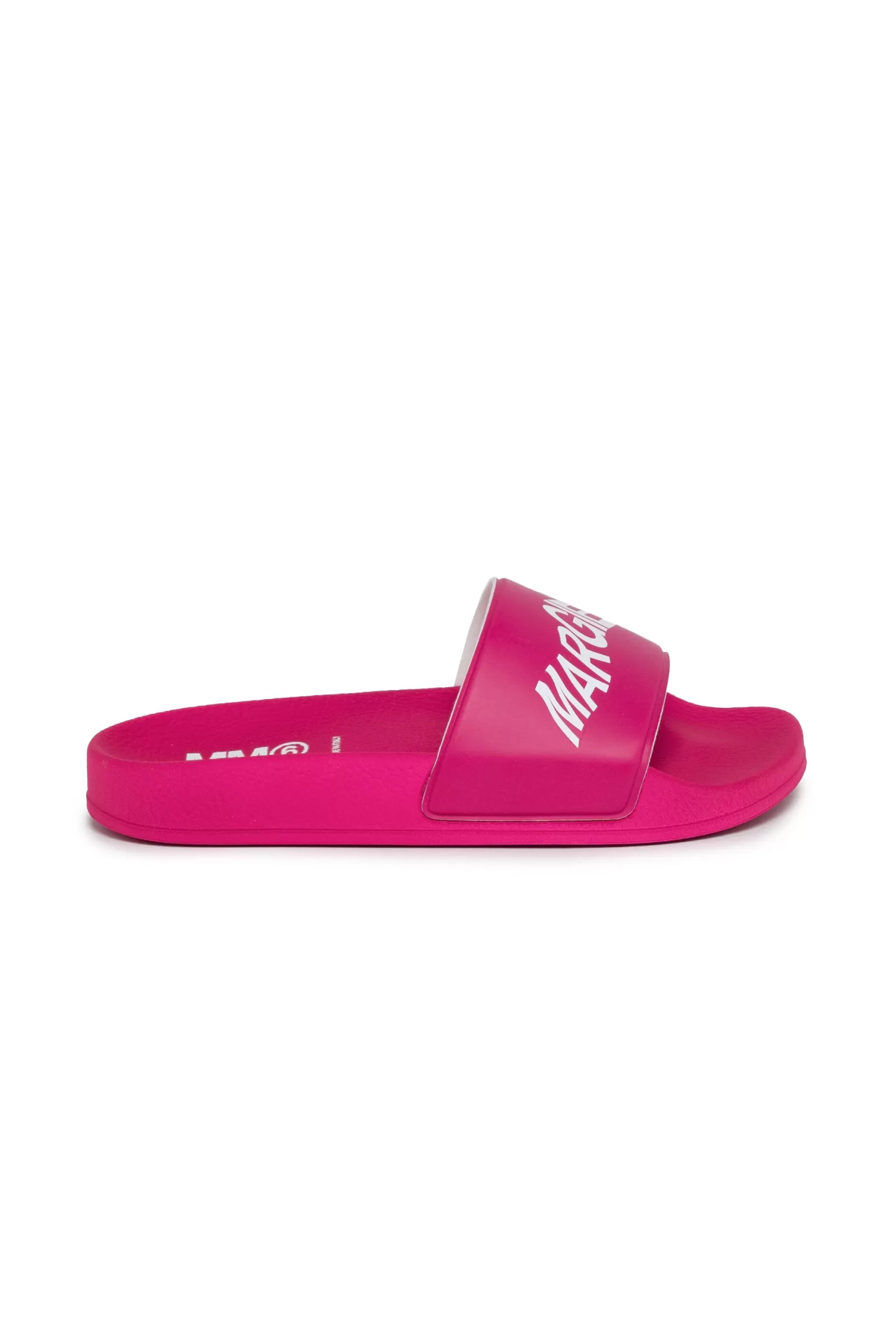 Sandali E Ciabatte<MM6 MAISON MARGIELA Ciabatte Slide Con Maxi-Logo Fucsia