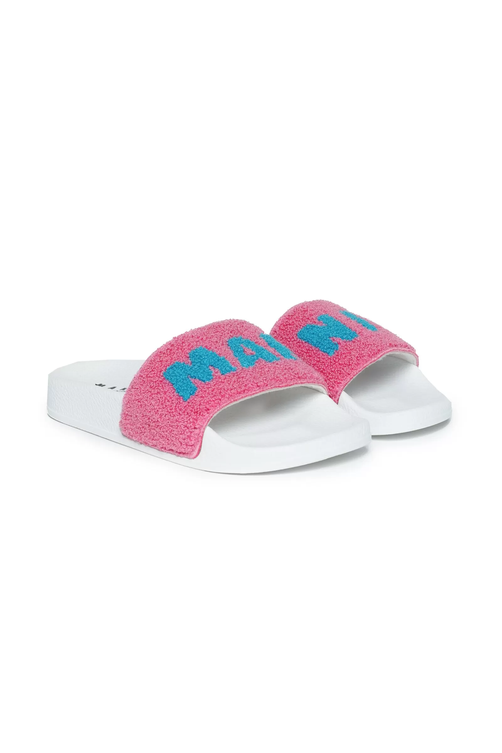 Sandali E Ciabatte<MARNI Ciabatte Slide Con Maxi-Logo Fucsia