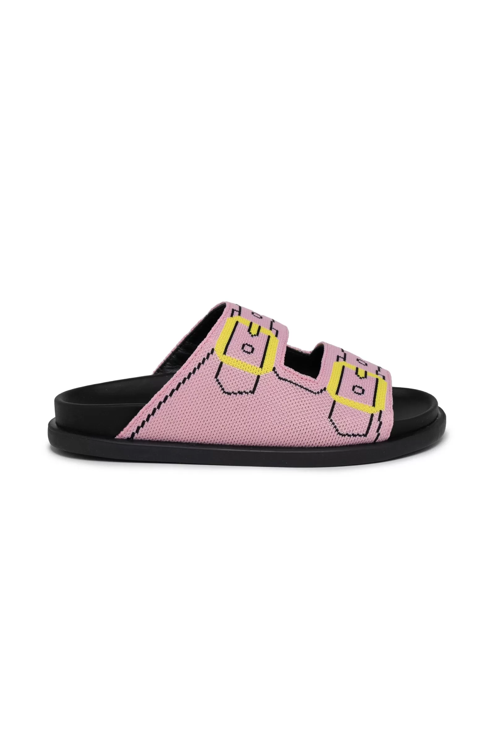 Sandali E Ciabatte<MARNI Ciabatte Slide Fussbett Trompe-L'Oeil Jacquard Rosa