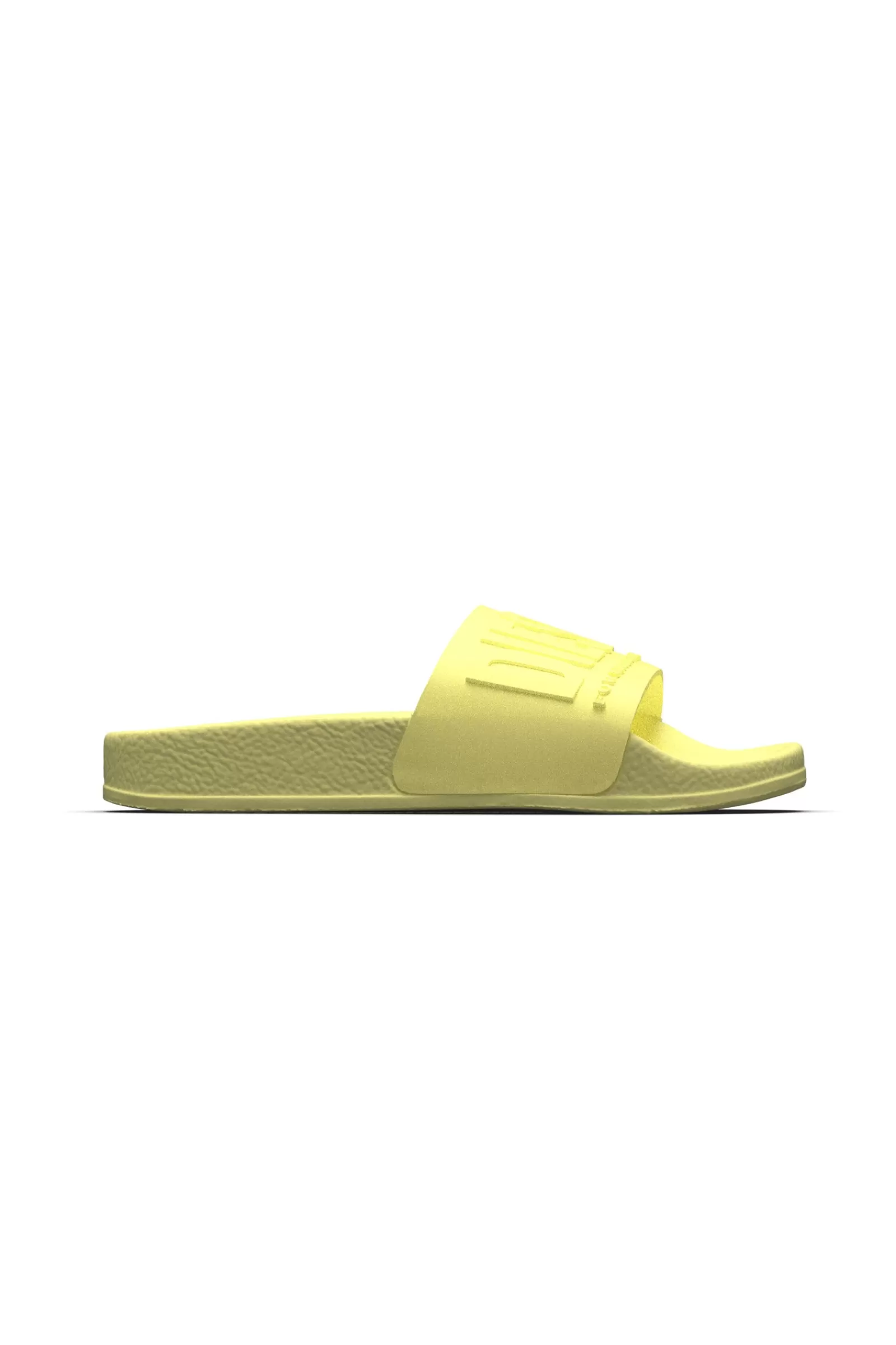 Sandali E Ciabatte<DIESEL Ciabatte Slide Mayemi Gialle Con Logo Embossed Giallo Limonata