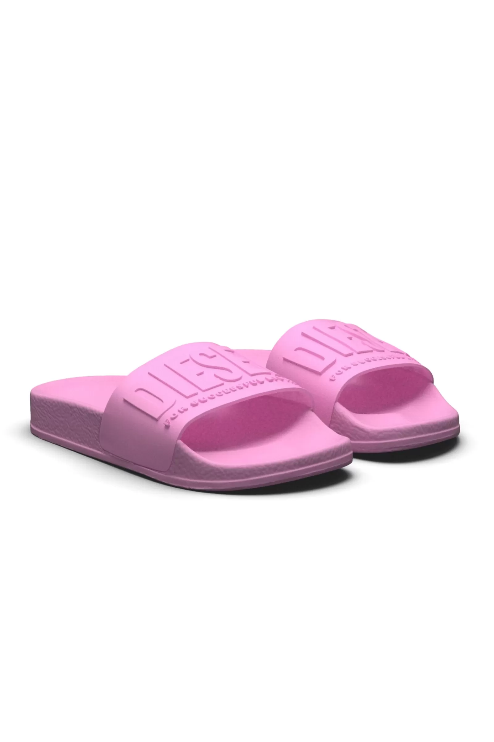 Sandali E Ciabatte<DIESEL Ciabatte Slide Mayemi Rosa Con Logo Embossed Rosa Magenta