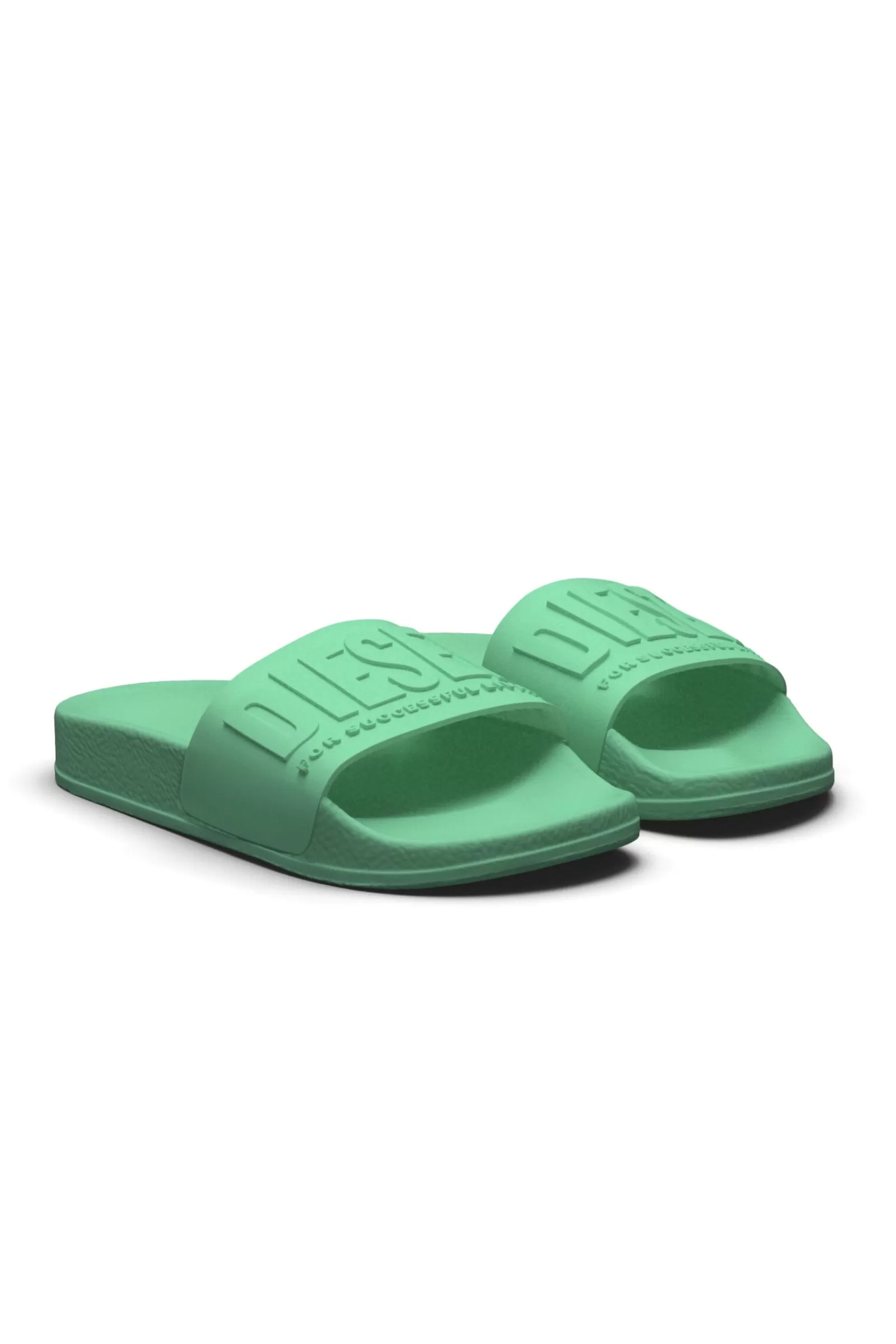 Sandali E Ciabatte<DIESEL Ciabatte Slide Mayemi Verdi Con Logo Embossed Verde Katydid