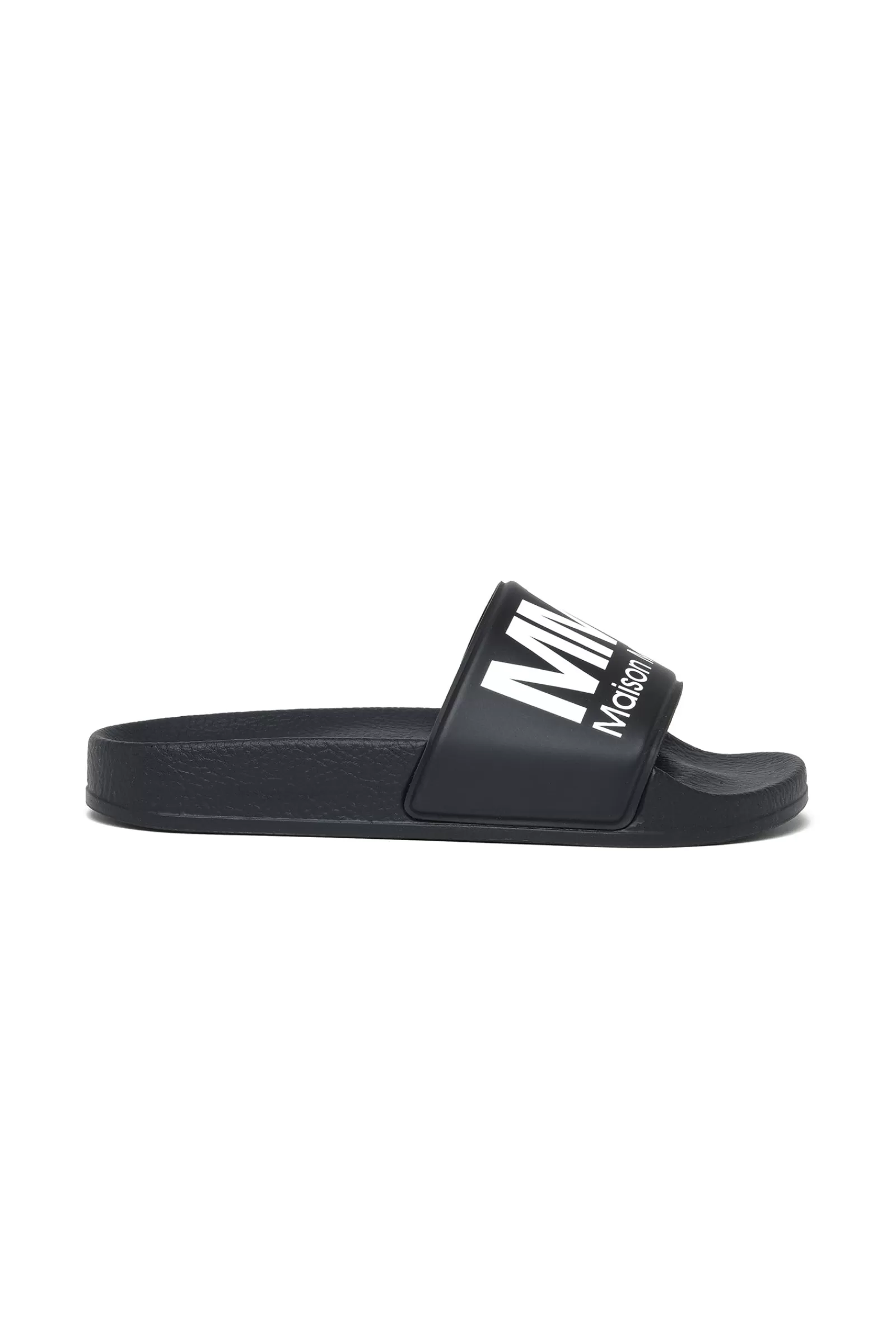 Sandali E Ciabatte<MM6 MAISON MARGIELA Ciabatte Slide Nere Con Logo Nero