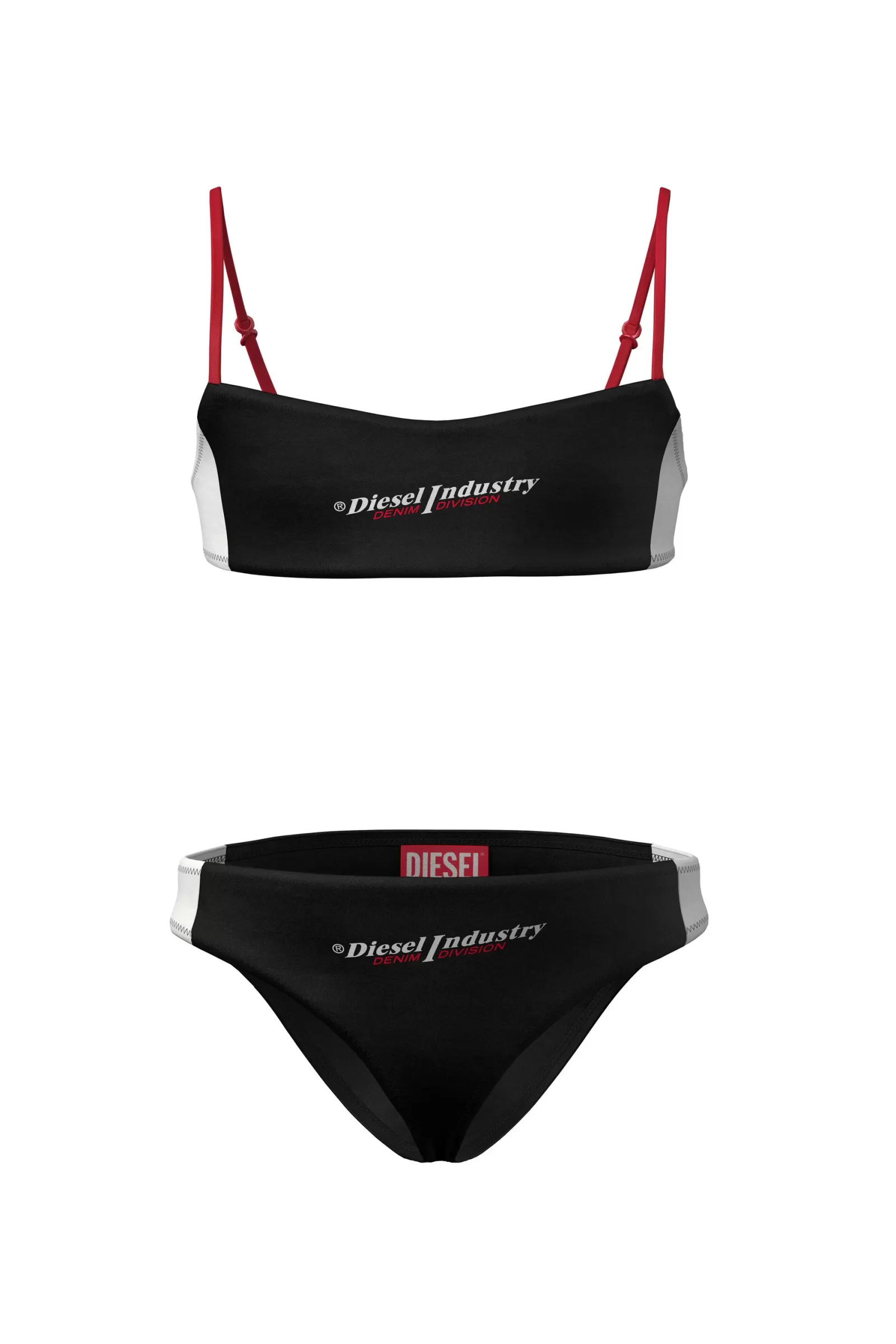 Costumi Da Bagno<DIESEL Costume Bikini In Lycra Con Logo Nero