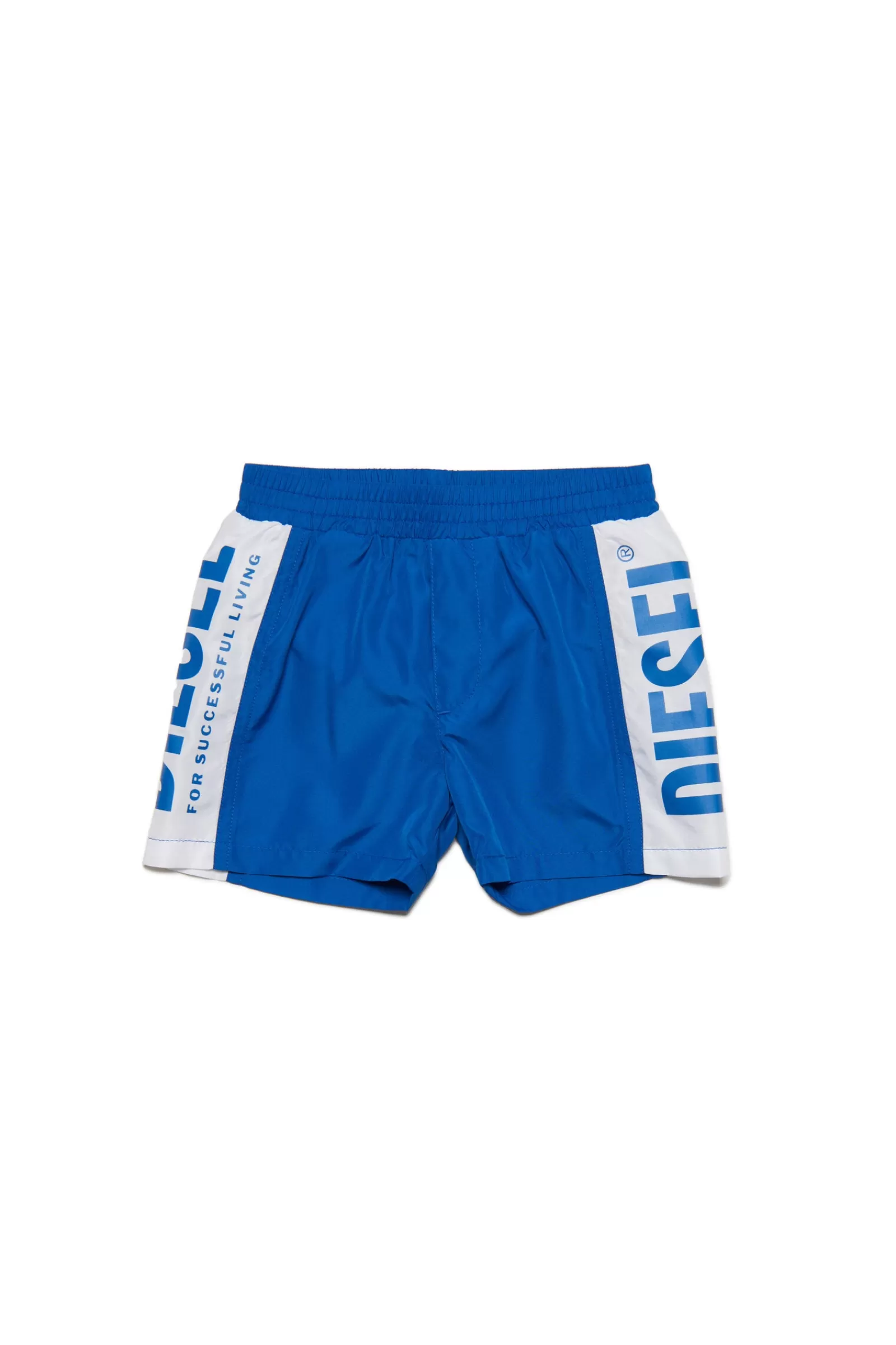 Costumi Da Bagno<DIESEL Costume Boxer Blu In Lycra Con Banda Logo Blu Principessa