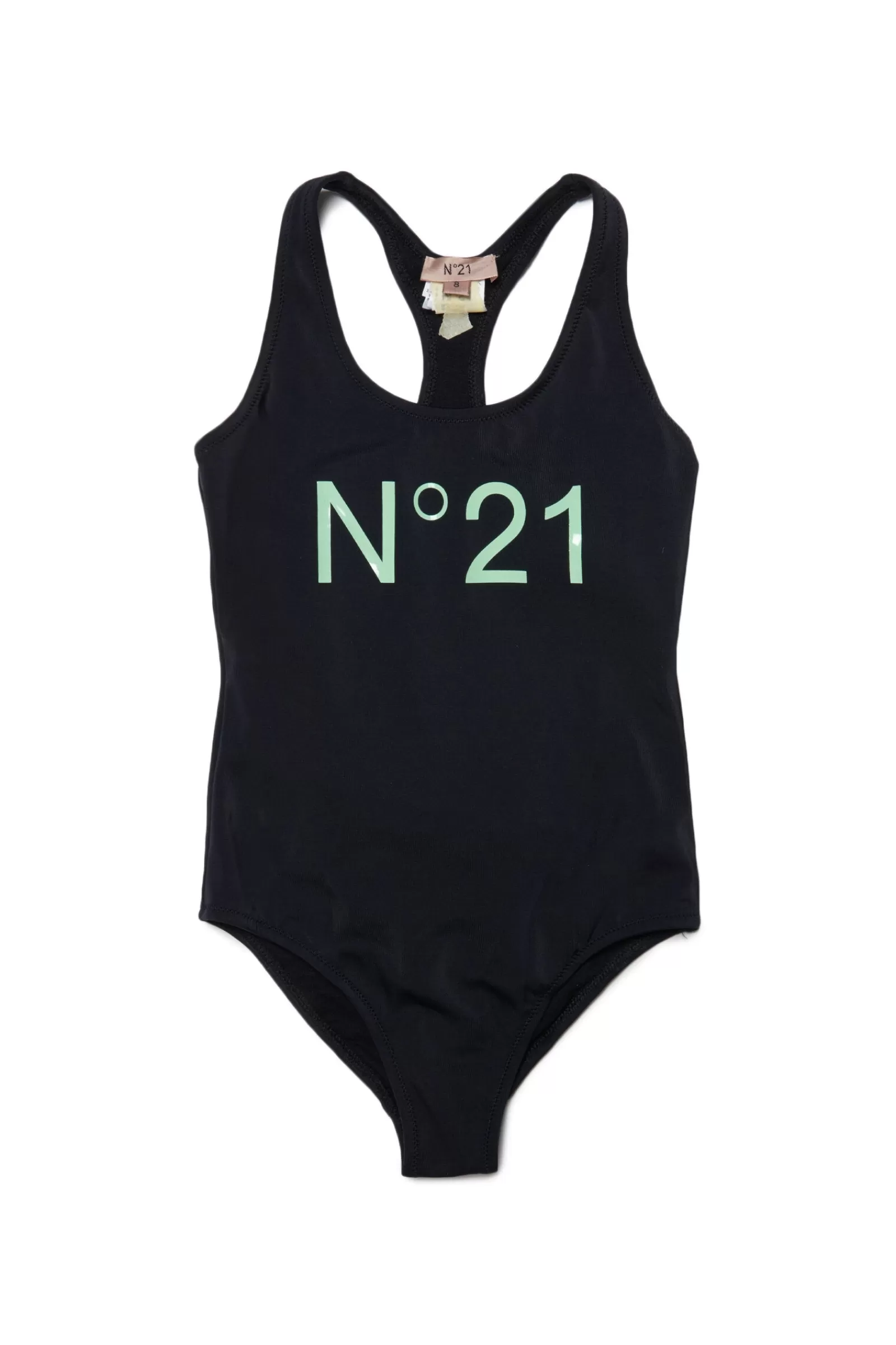 Costumi Da Bagno<N°21 Costume Intero In Lycra Con Logo Nero