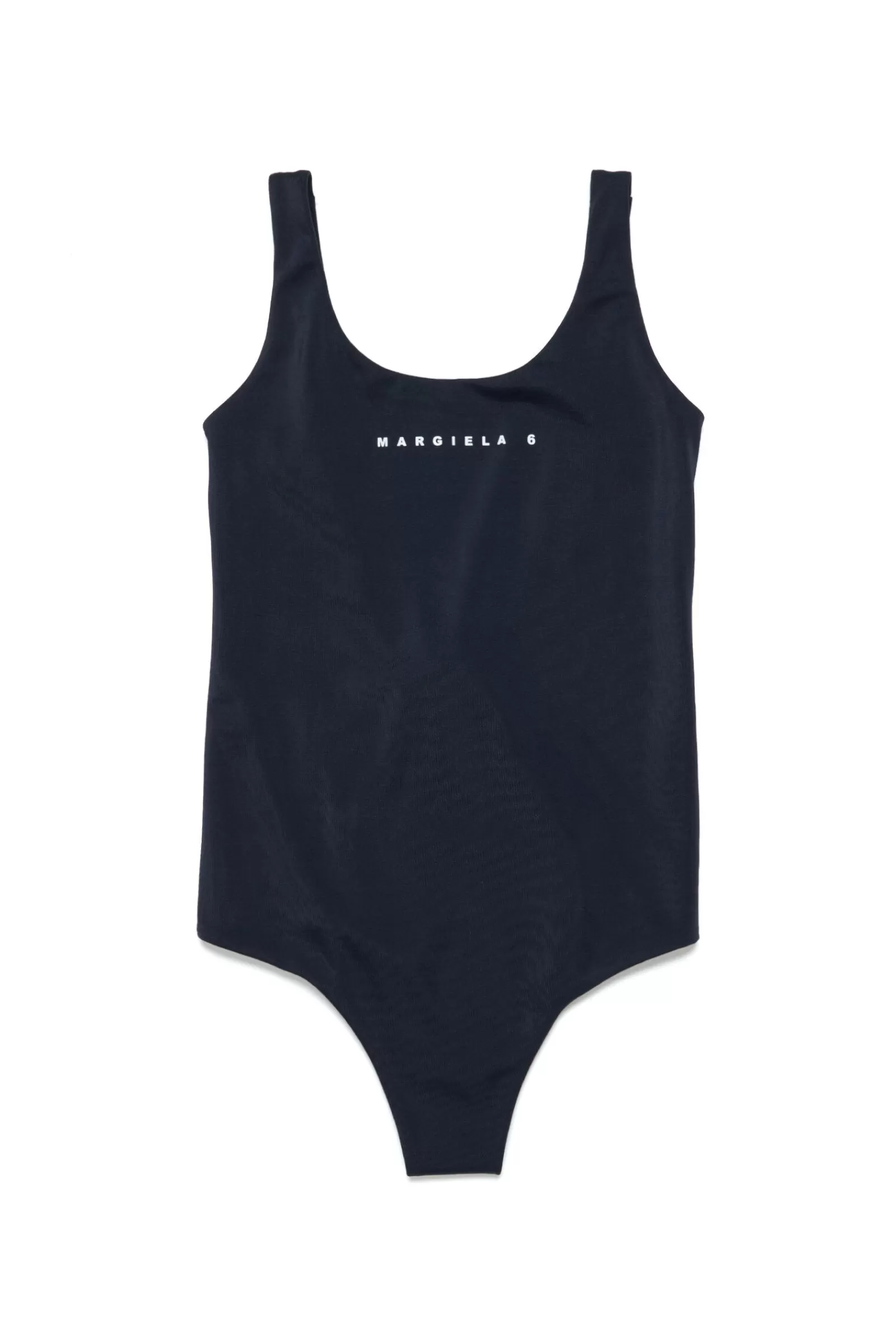 Costumi Da Bagno<MM6 MAISON MARGIELA Costume Intero Sportivo Con Logo Minimal Nero