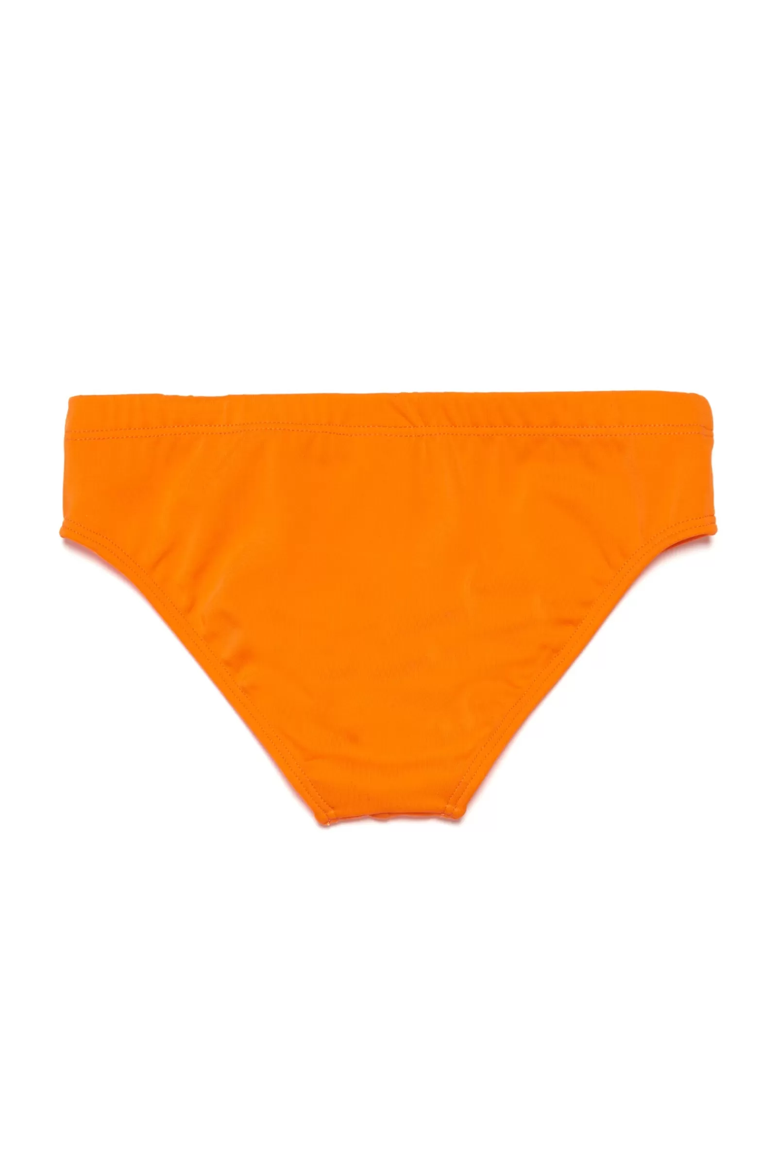 Costumi Da Bagno<N°21 Costume Slip Arancione Fluo In Lycra Con Logo Arancione Acceso