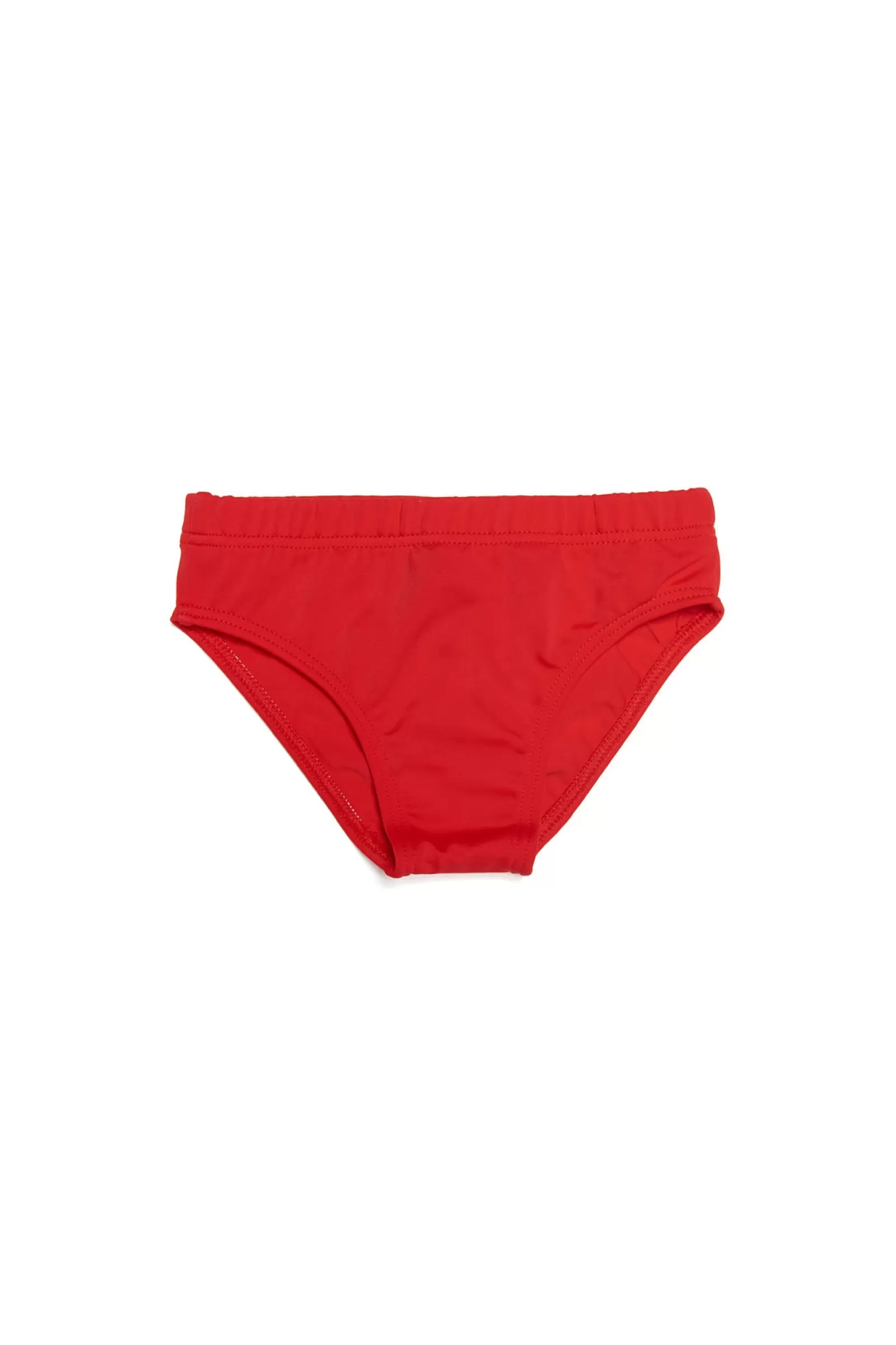 Costumi Da Bagno<DIESEL Costume Slip Rosso In Lycra Con Logo Rosso Garofano