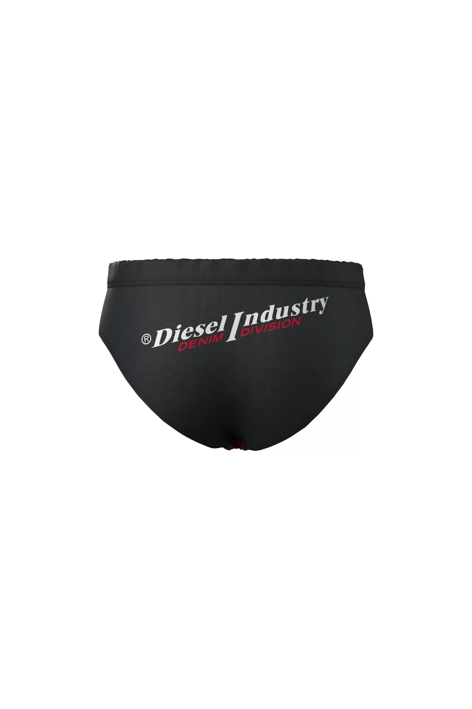 Costumi Da Bagno<DIESEL Costume Slip Rosso In Lycra Con Scritta Rosso Garofano