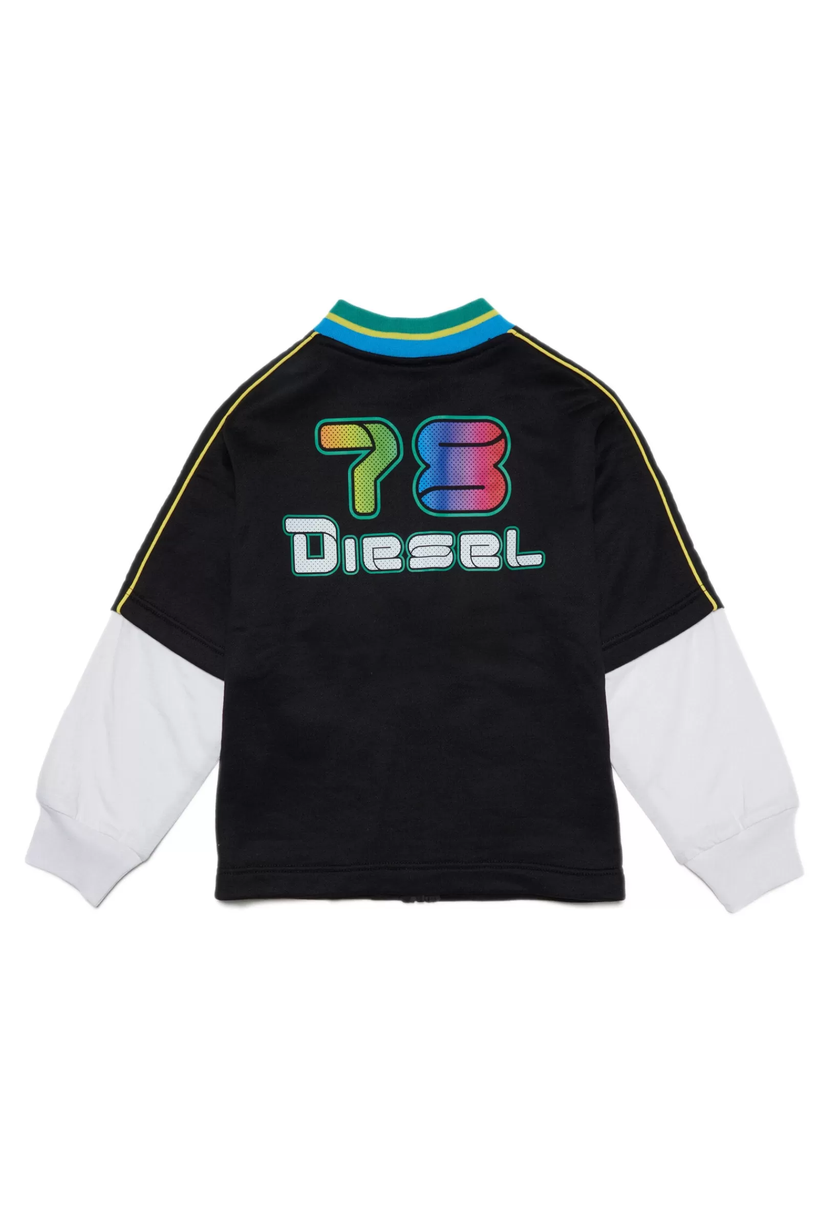 Felpe<DIESEL Felpa Basket Nera Con Effetto Doppia Manica Nero