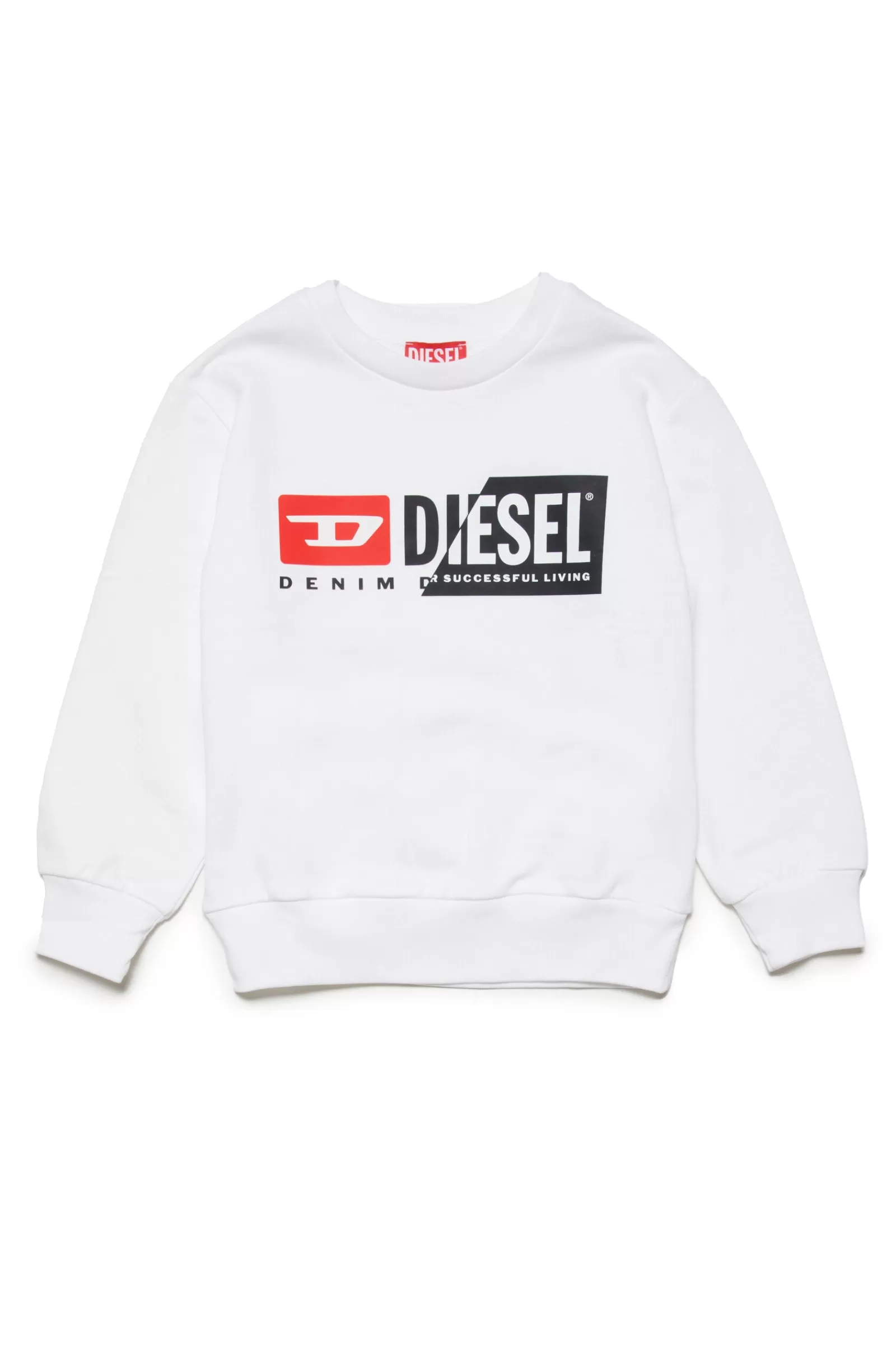 Felpe<DIESEL Felpa Bianca Con Logo Double Bianco