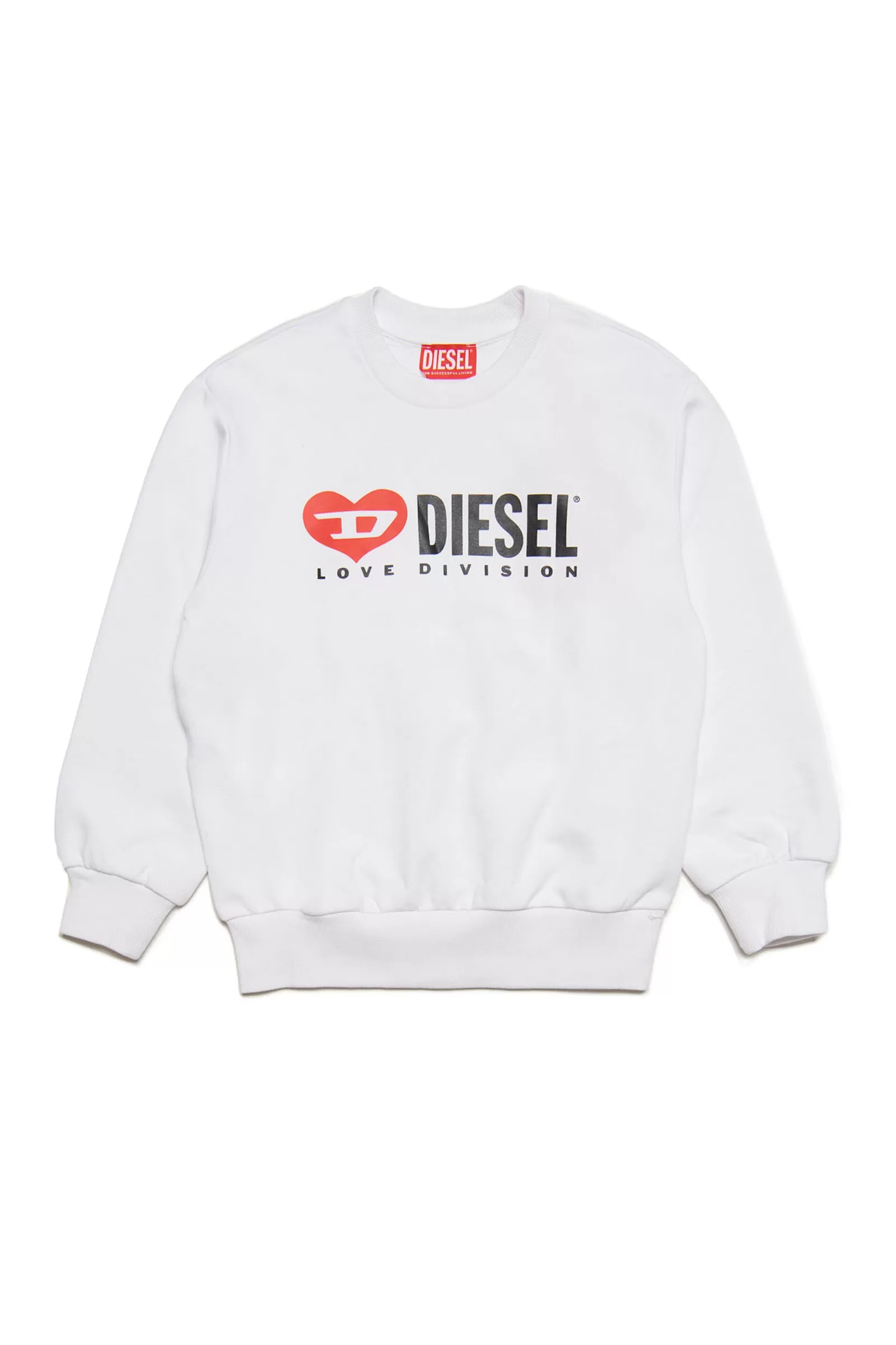 Felpe<DIESEL Felpa Bianca Girocollo Con Logo  Bianco