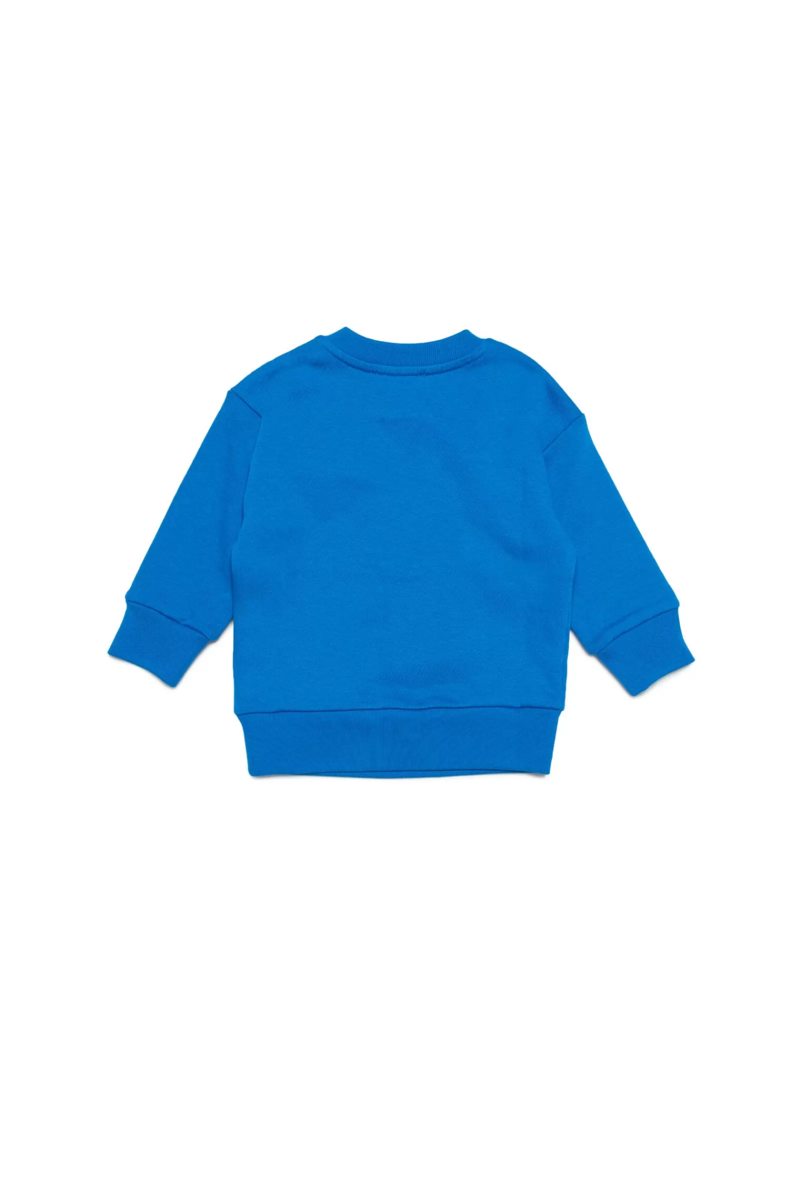 Felpe<DIESEL Felpa Blu Girocollo In Cotone Con Logo D Blu Principessa